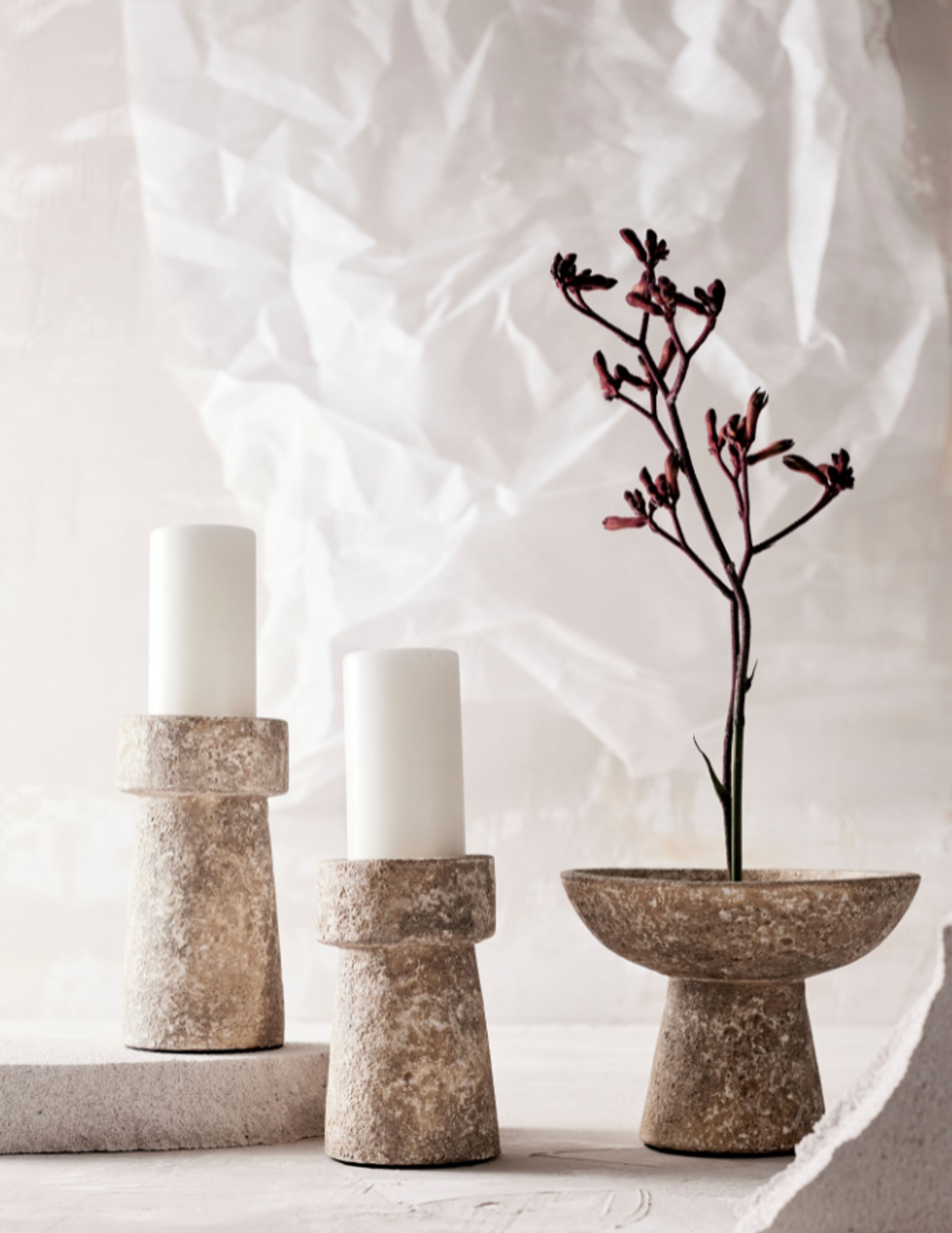 MUUBS - Candlestick - Eris Lysestage - Terracotta - Small