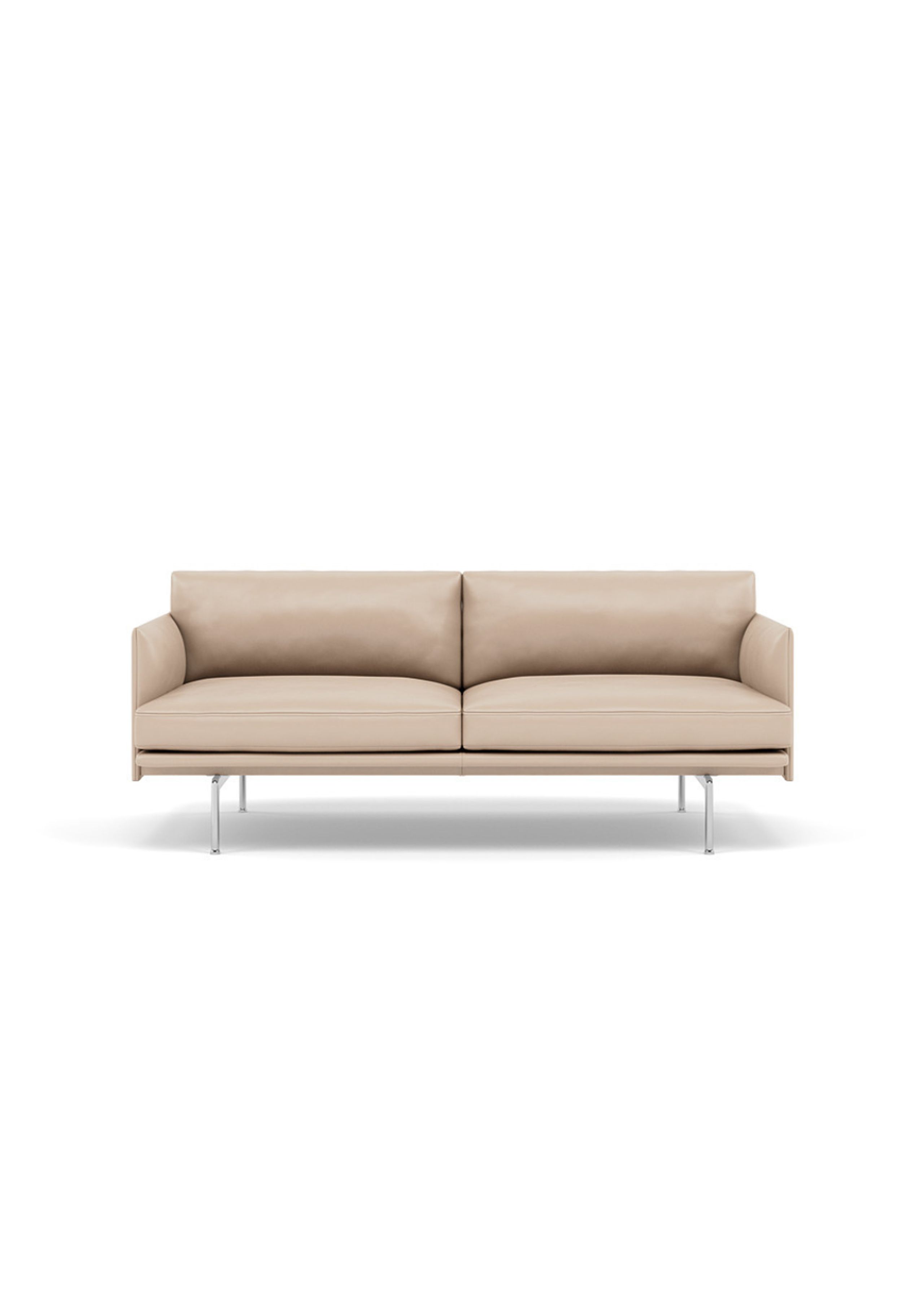 Muuto - Sofá de 2 pessoas - Outline Sofa / 2-seater - Refine Leather - Cream