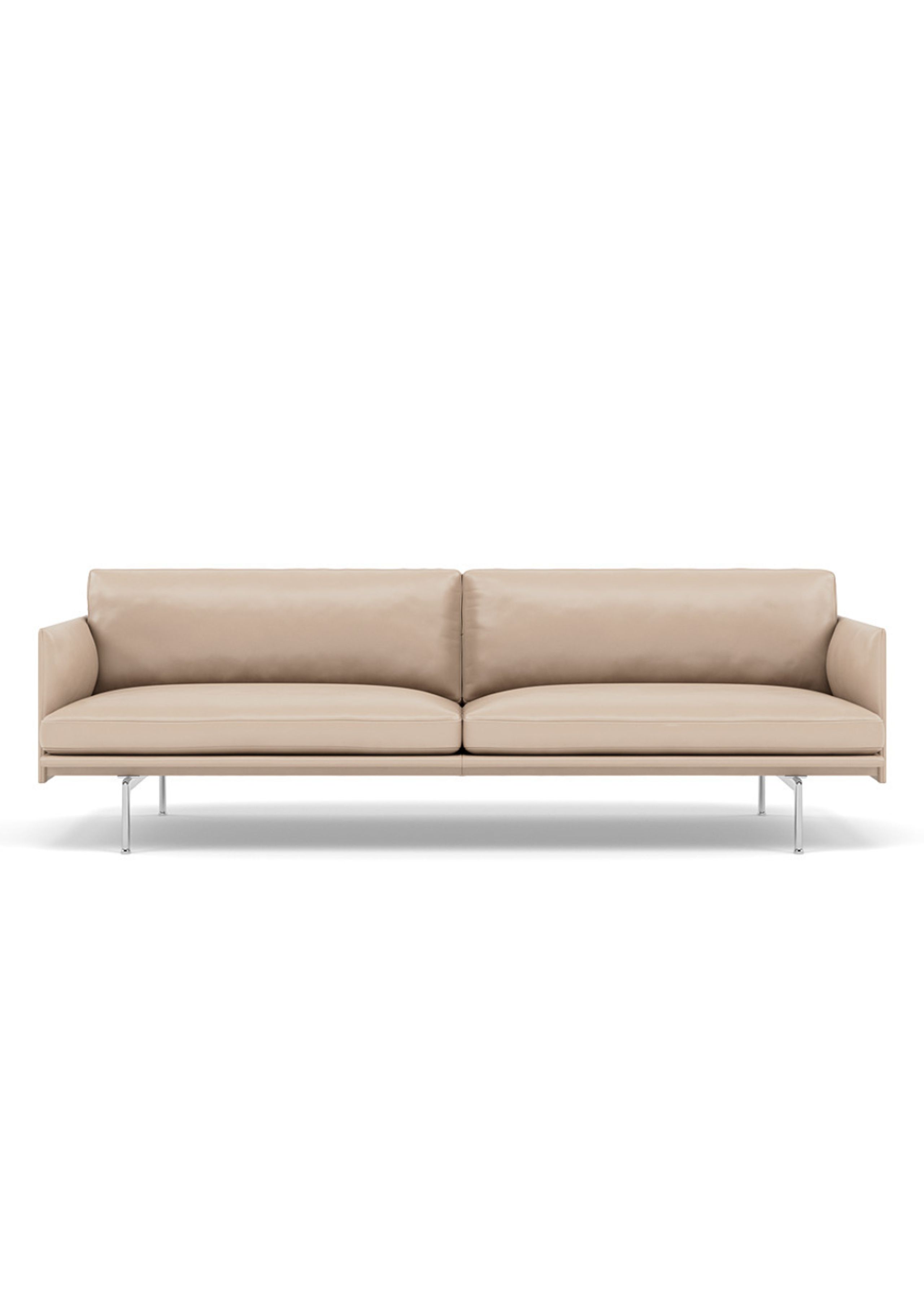 Muuto - 3 Person Sofa - Outline Sofa / 3-seater - Refine Leather - Cream