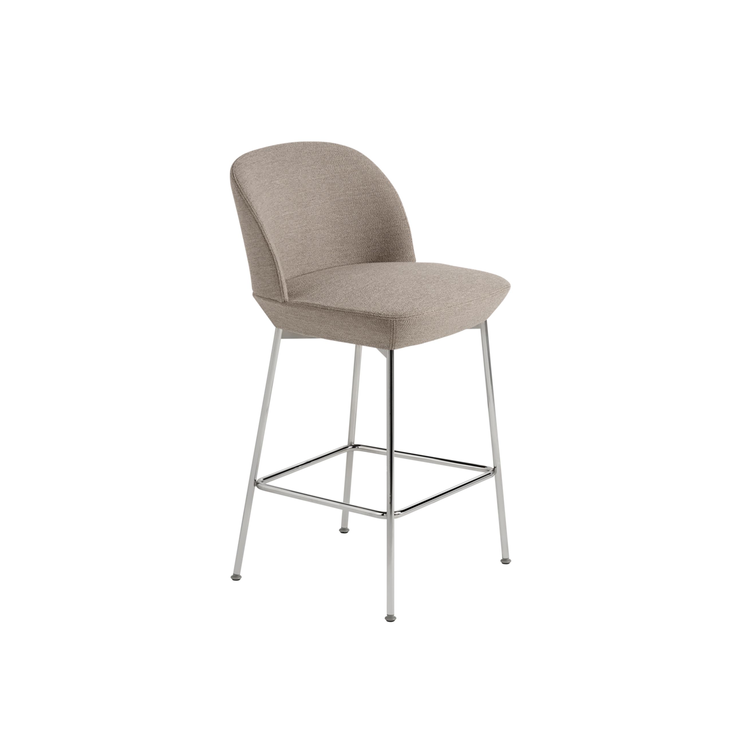 Muuto - Bar stool - Oslo Counter Chair - Chrome / Ocean 32