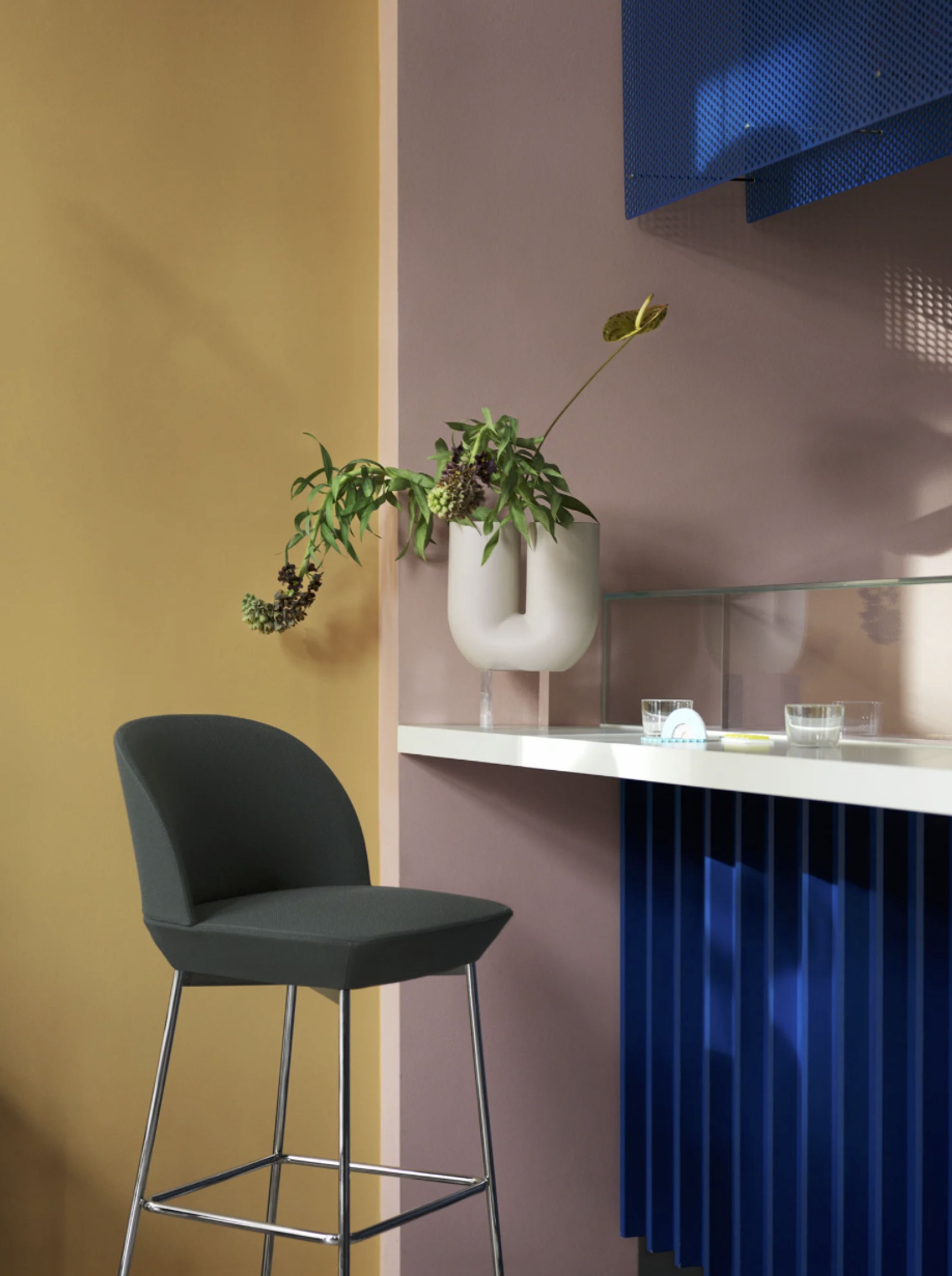 Muuto - Barstol - Oslo Counter Chair - Ocean 50 / Anthracite