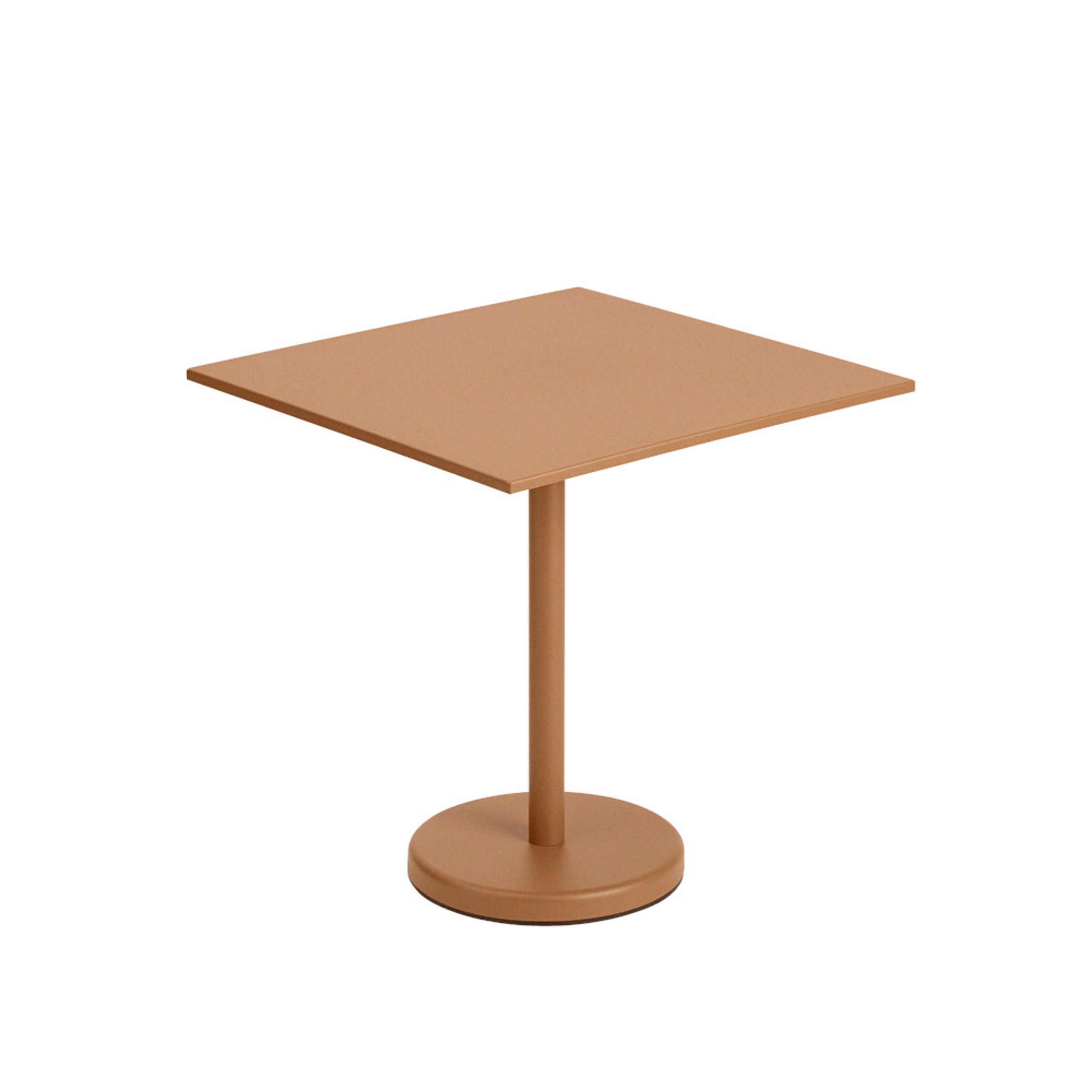 Muuto - Table - Linear Café Steel Table - Burned Orange - Square
