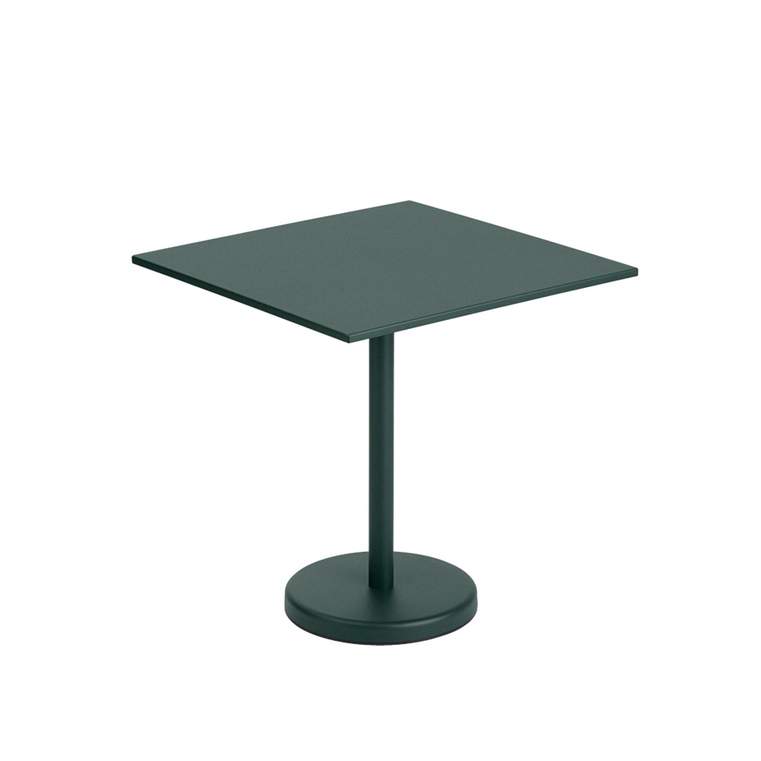 Muuto - Table - Linear Café Steel Table - Dark Green - Square