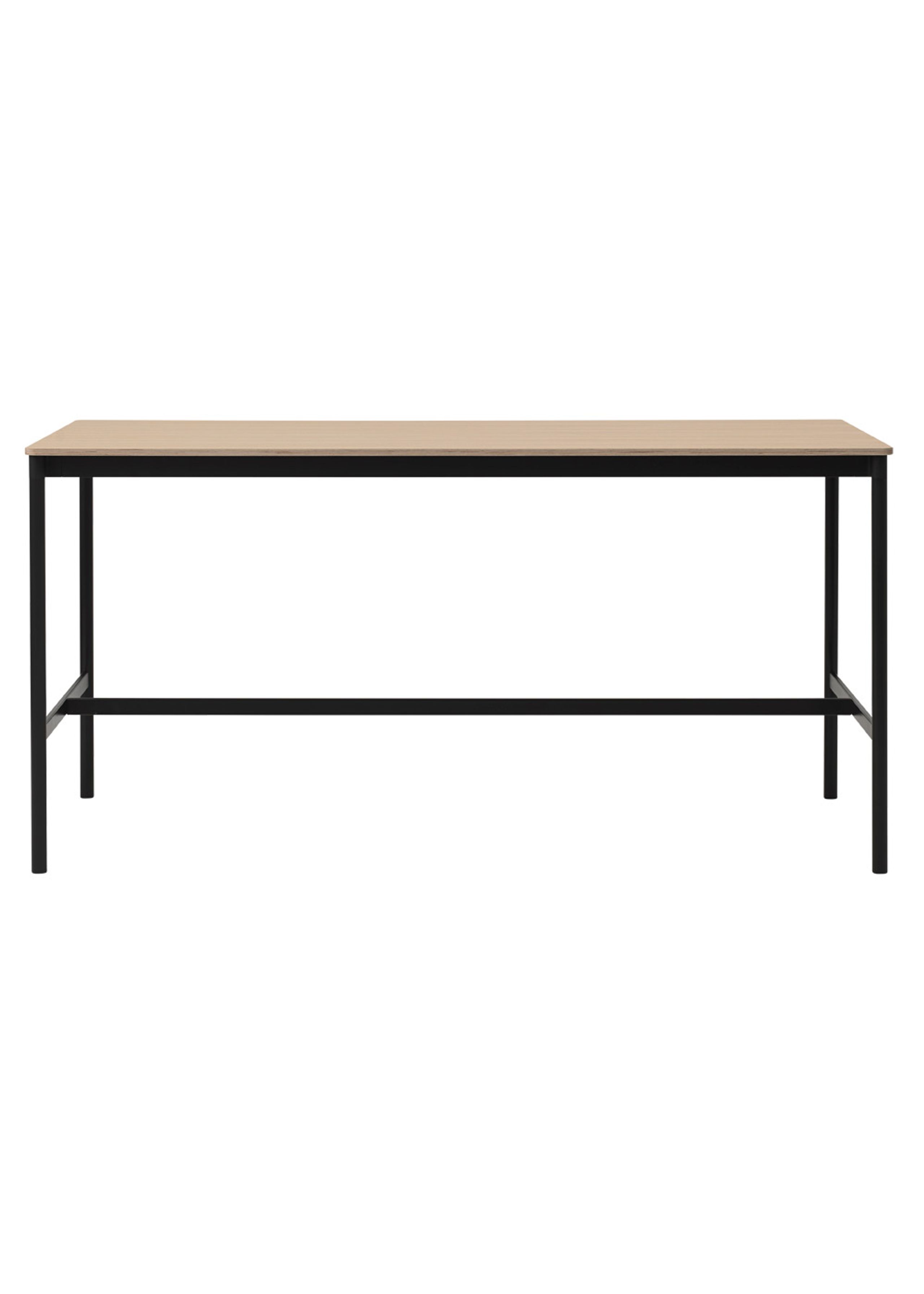 Muuto - Table - Base High Table - Black/Oak Veneer/Plywood