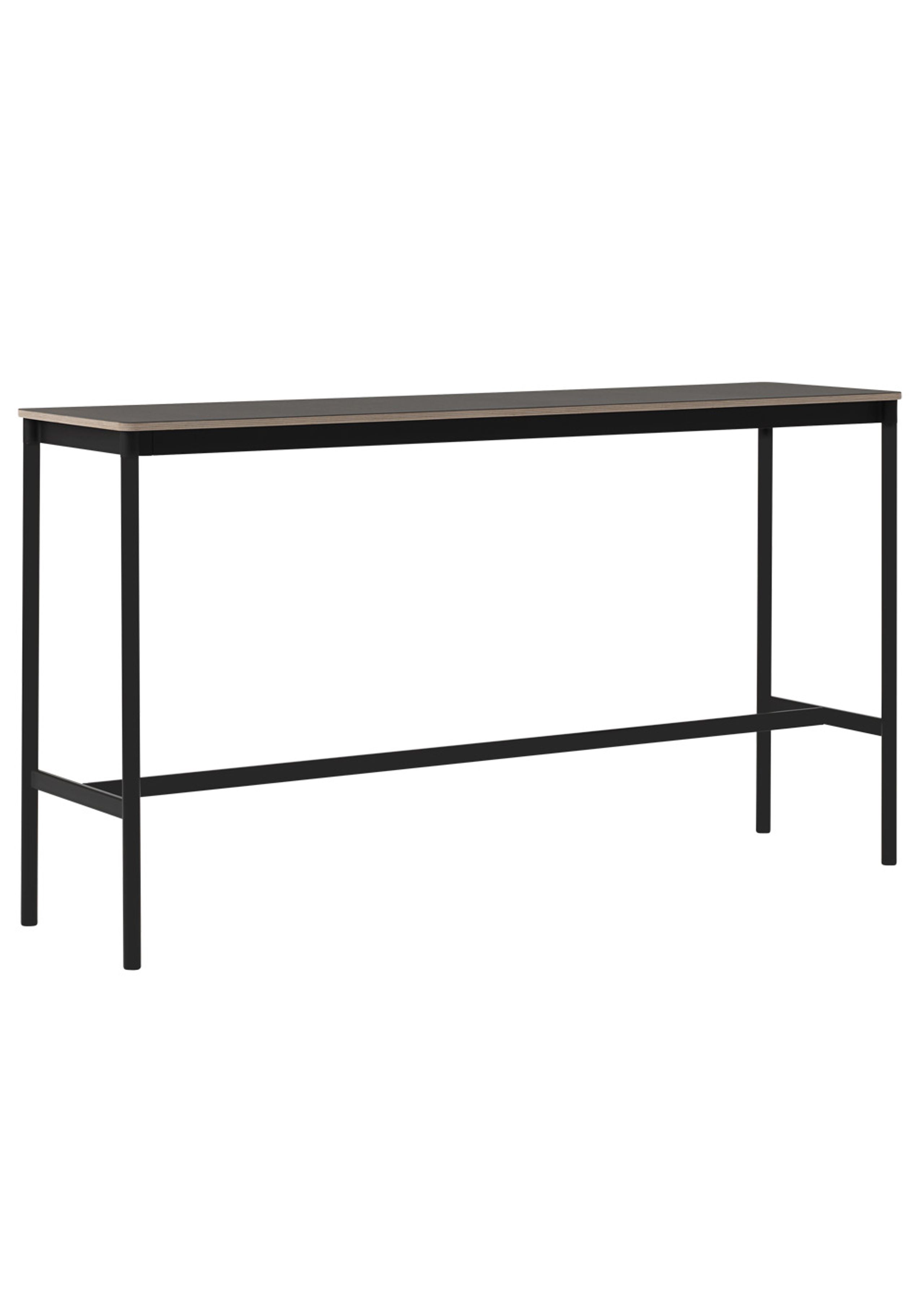 Muuto - Bord - Base High Table - Sort/Sort Linoleum/Krydsfiner