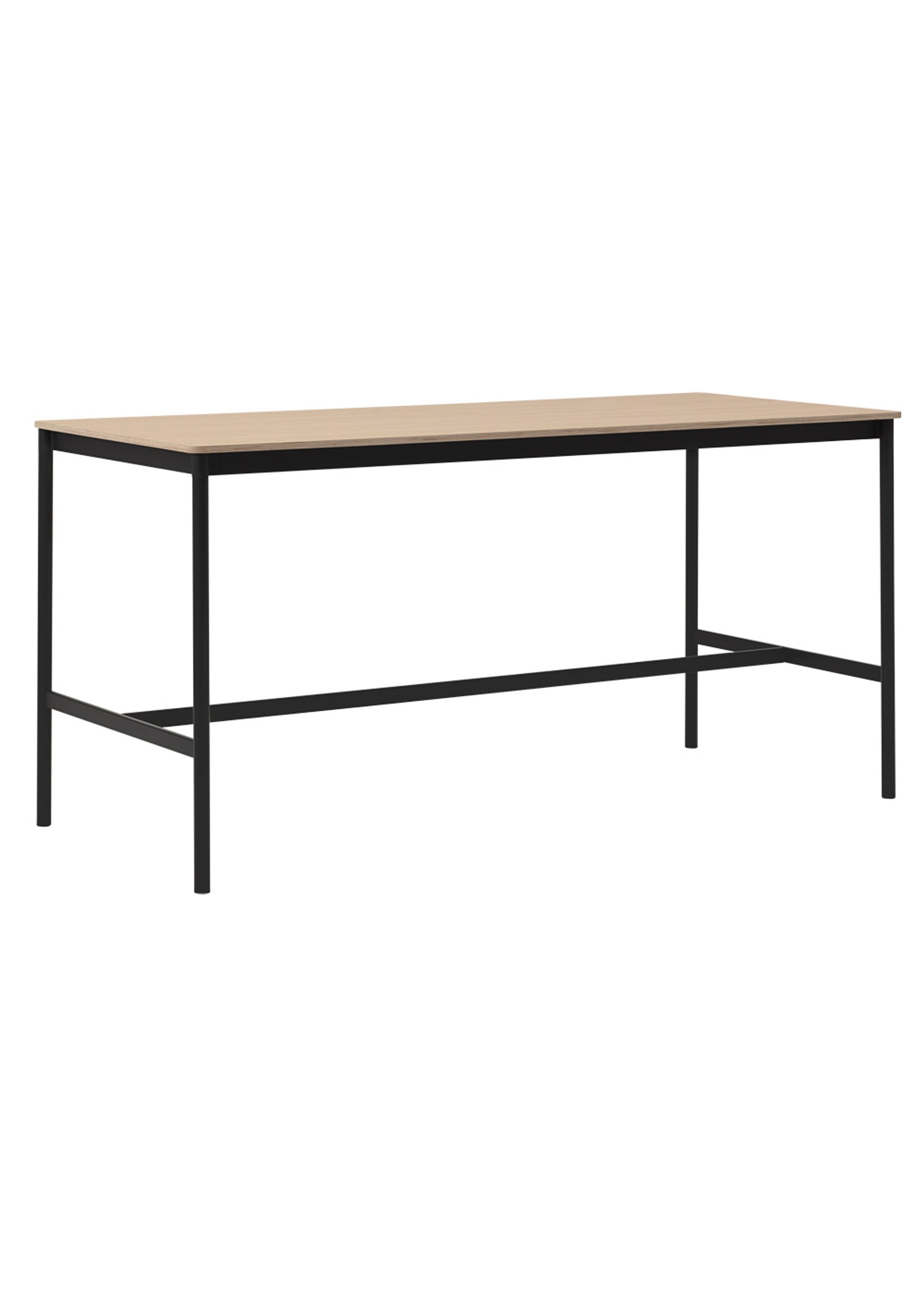 Muuto - Table - Base High Table - Black/Oak Veneer/Plywood