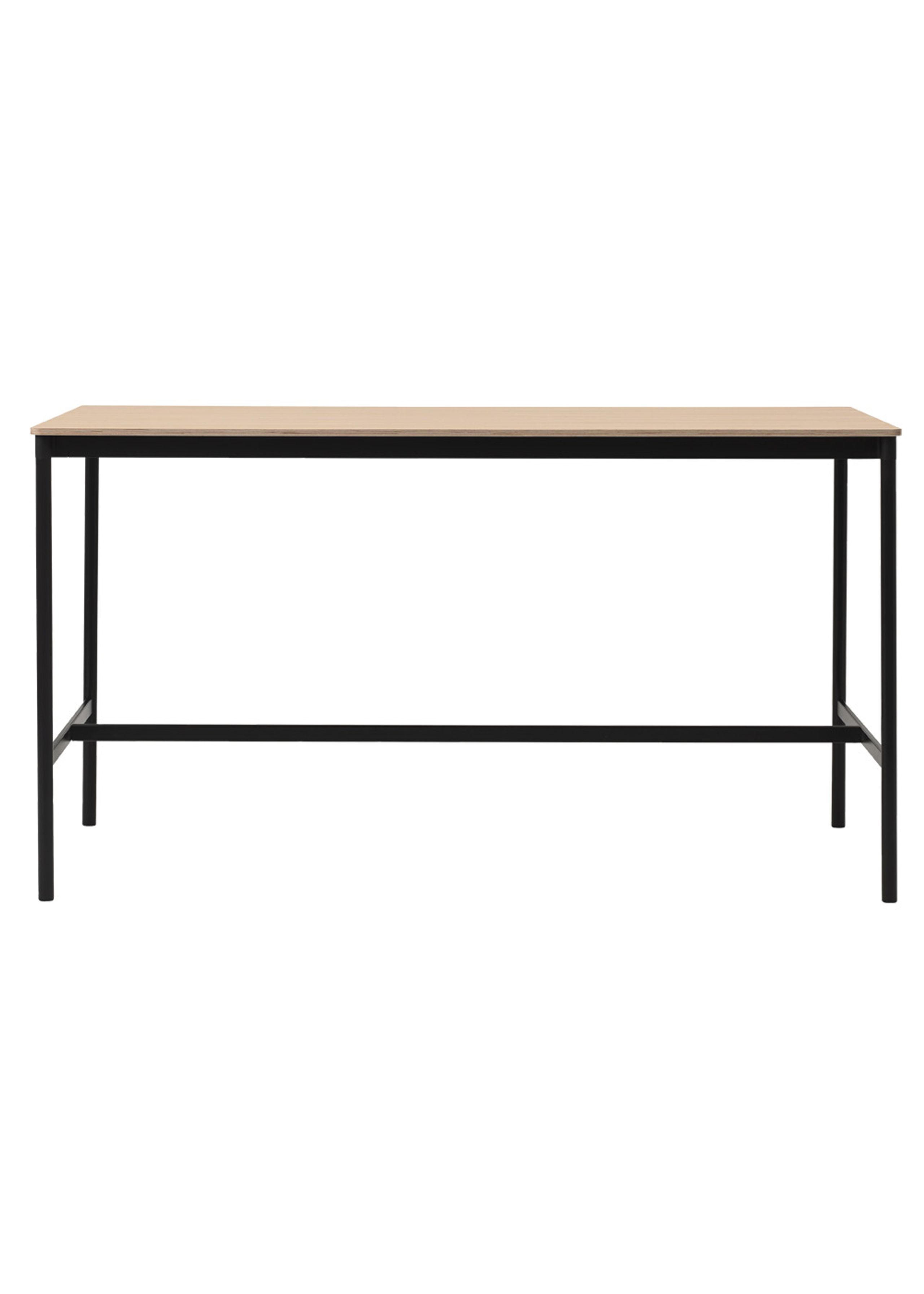 Muuto - Table - Base High Table - Black/Oak Veneer/Plywood