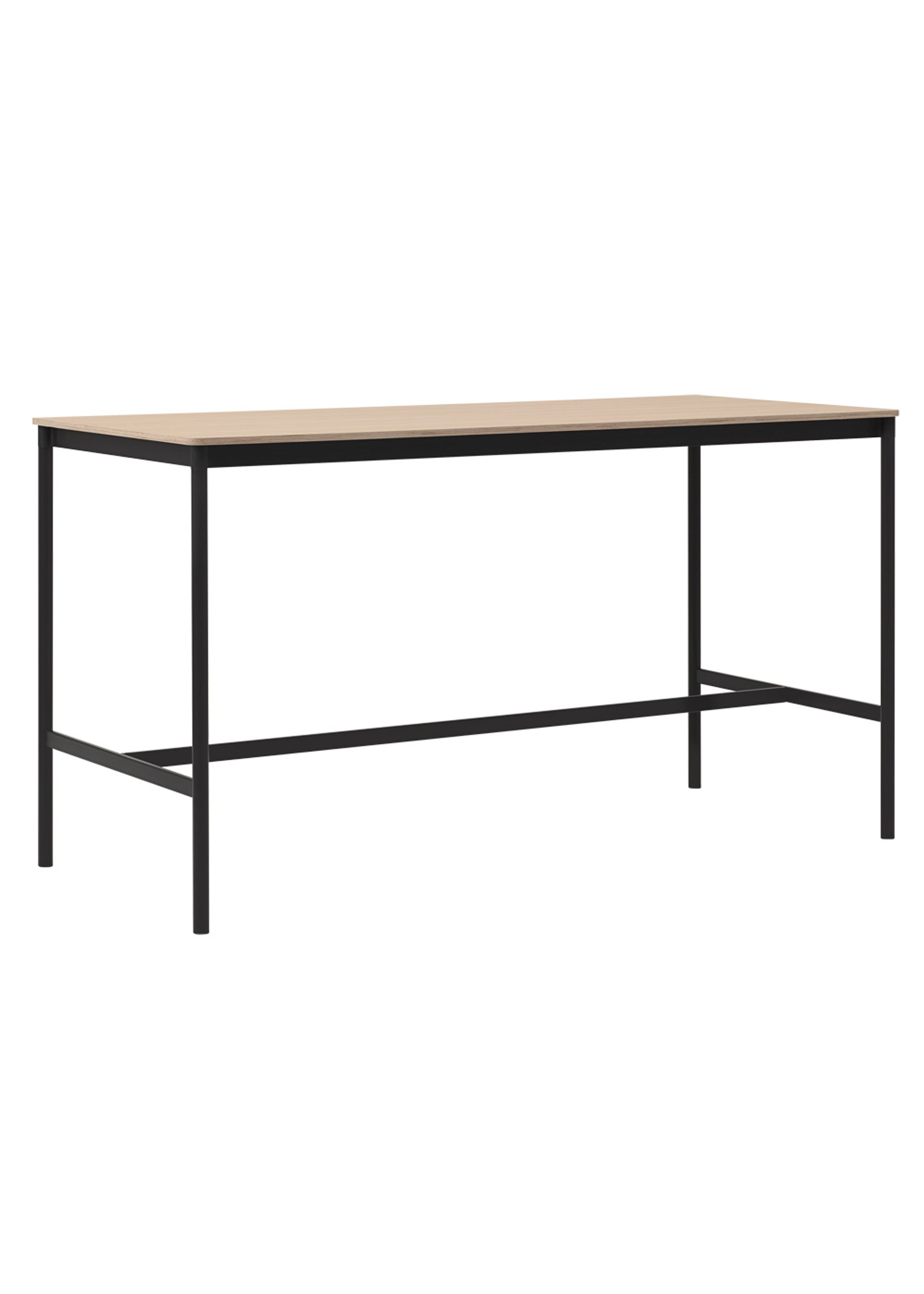 Muuto - Table - Base High Table - Black/Oak Veneer/Plywood