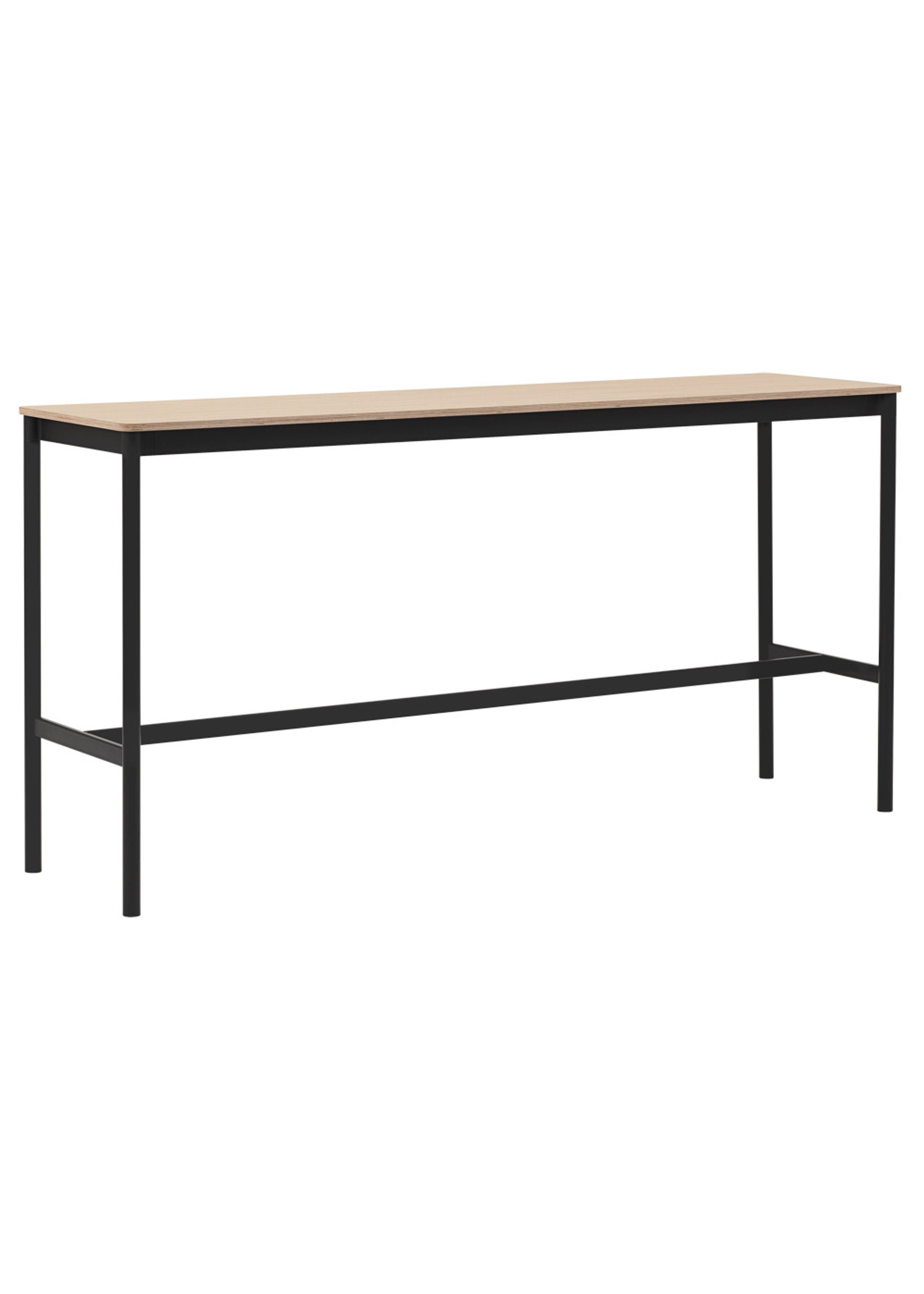Muuto - Table - Base High Table - Black/Oak Veneer/Plywood