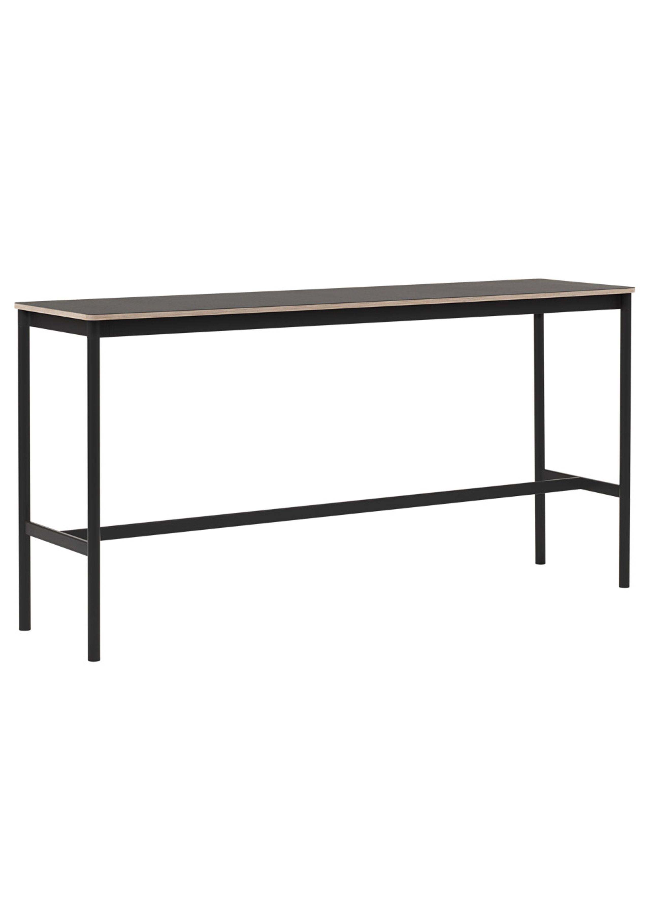 Muuto - Bord - Base High Table - Sort/Sort Linoleum/Krydsfiner