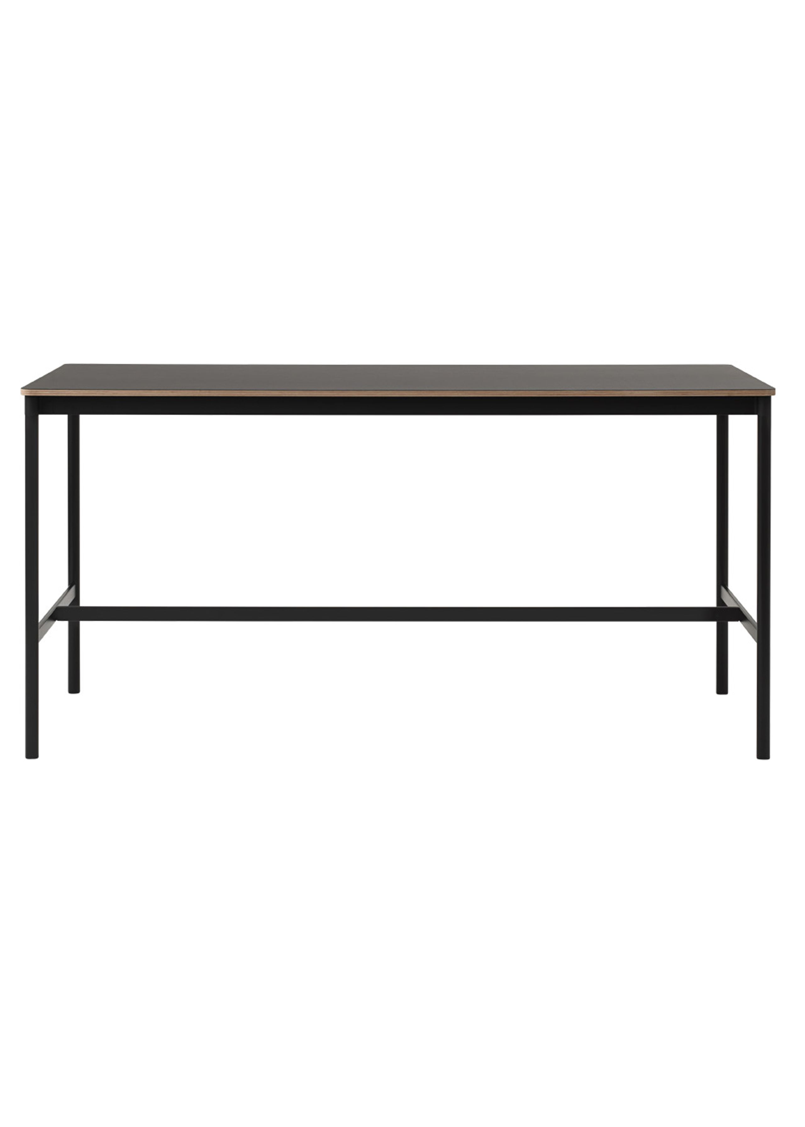 Muuto - Bord - Base High Table - Sort/Sort Linoleum/Krydsfiner