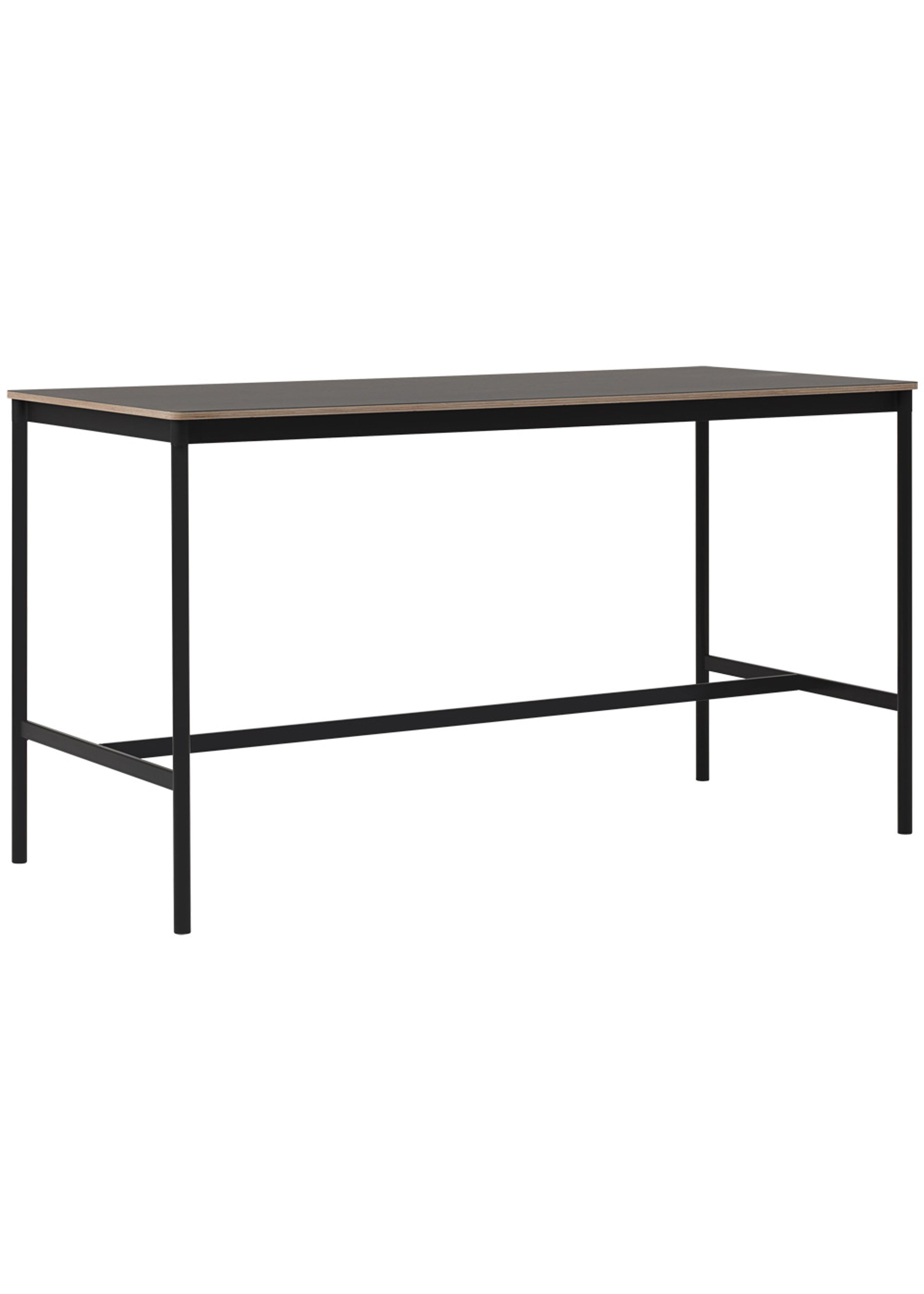 Muuto - Bord - Base High Table - Sort/Sort Linoleum/Krydsfiner