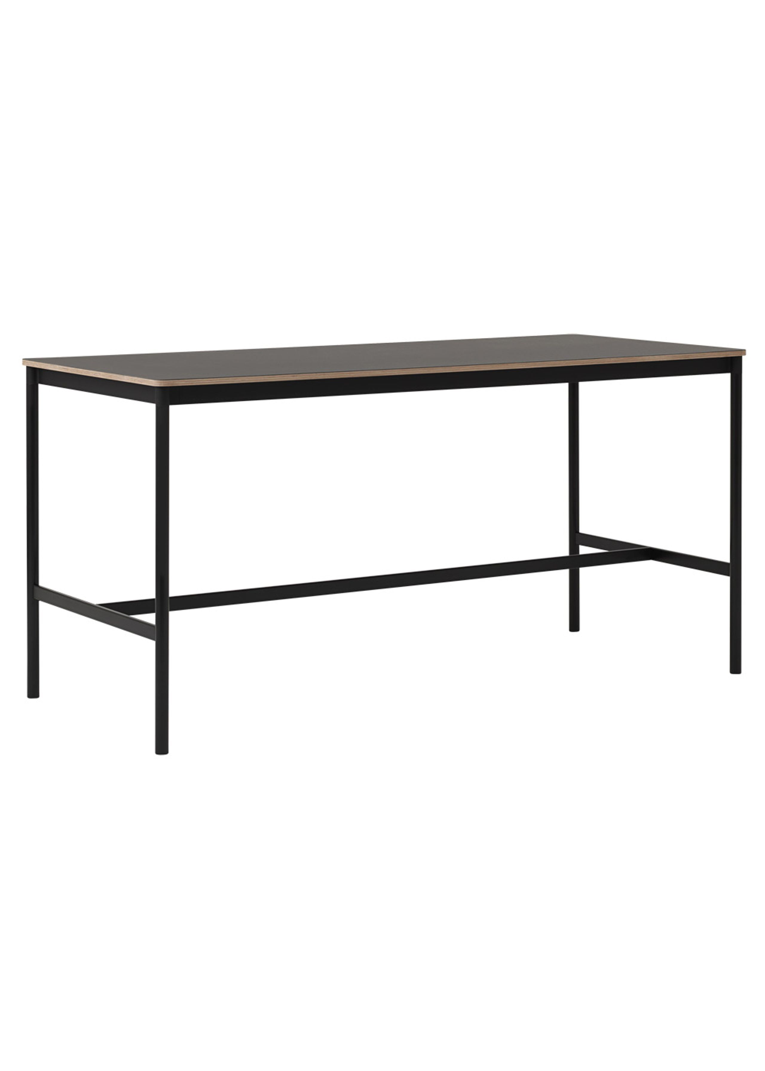 Muuto - Bord - Base High Table - Sort/Sort Linoleum/Krydsfiner