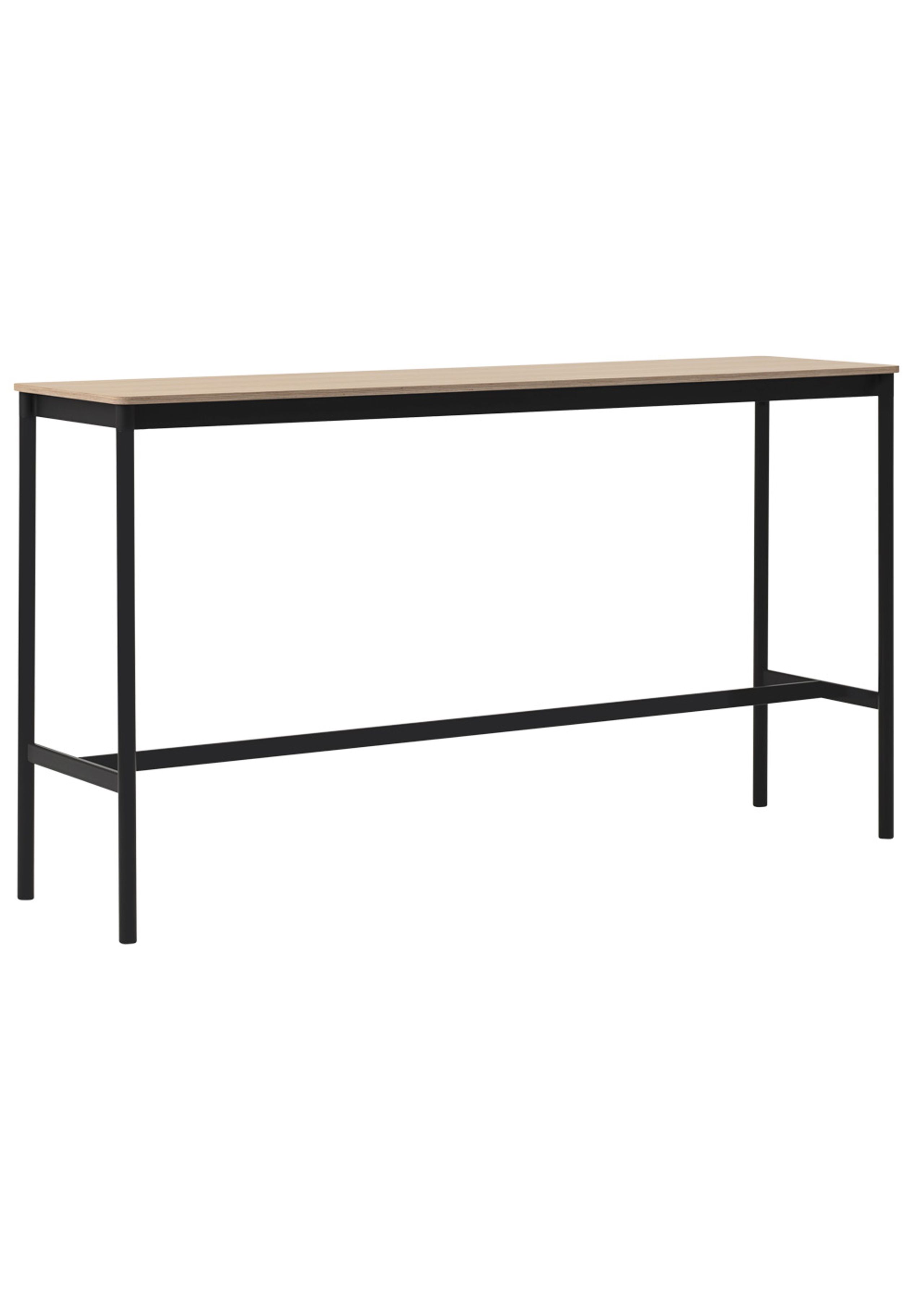 Muuto - Table - Base High Table - Black/Oak Veneer/Plywood