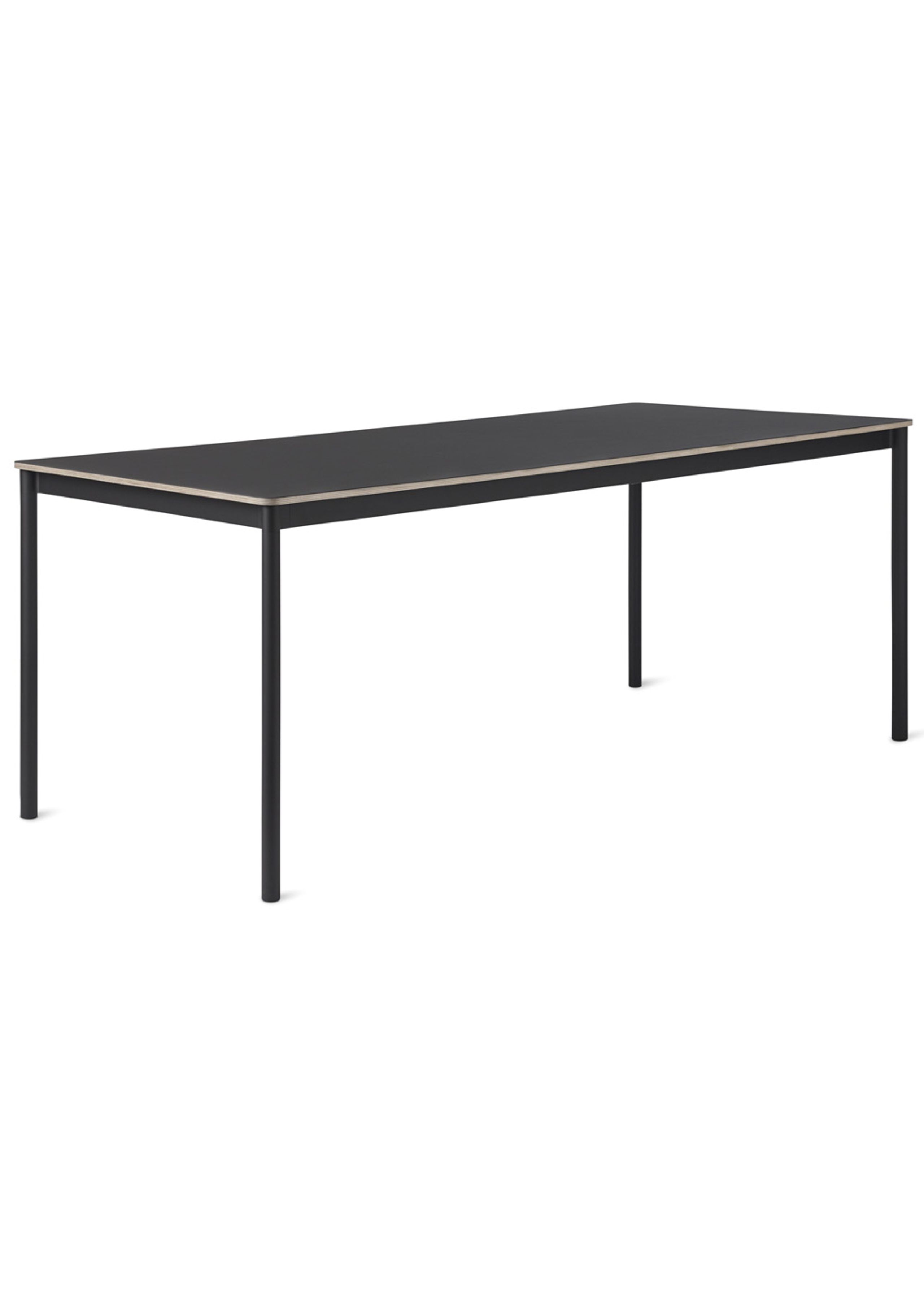 Muuto - Bord - Base Table - Black / Black Linoleum / Plywood