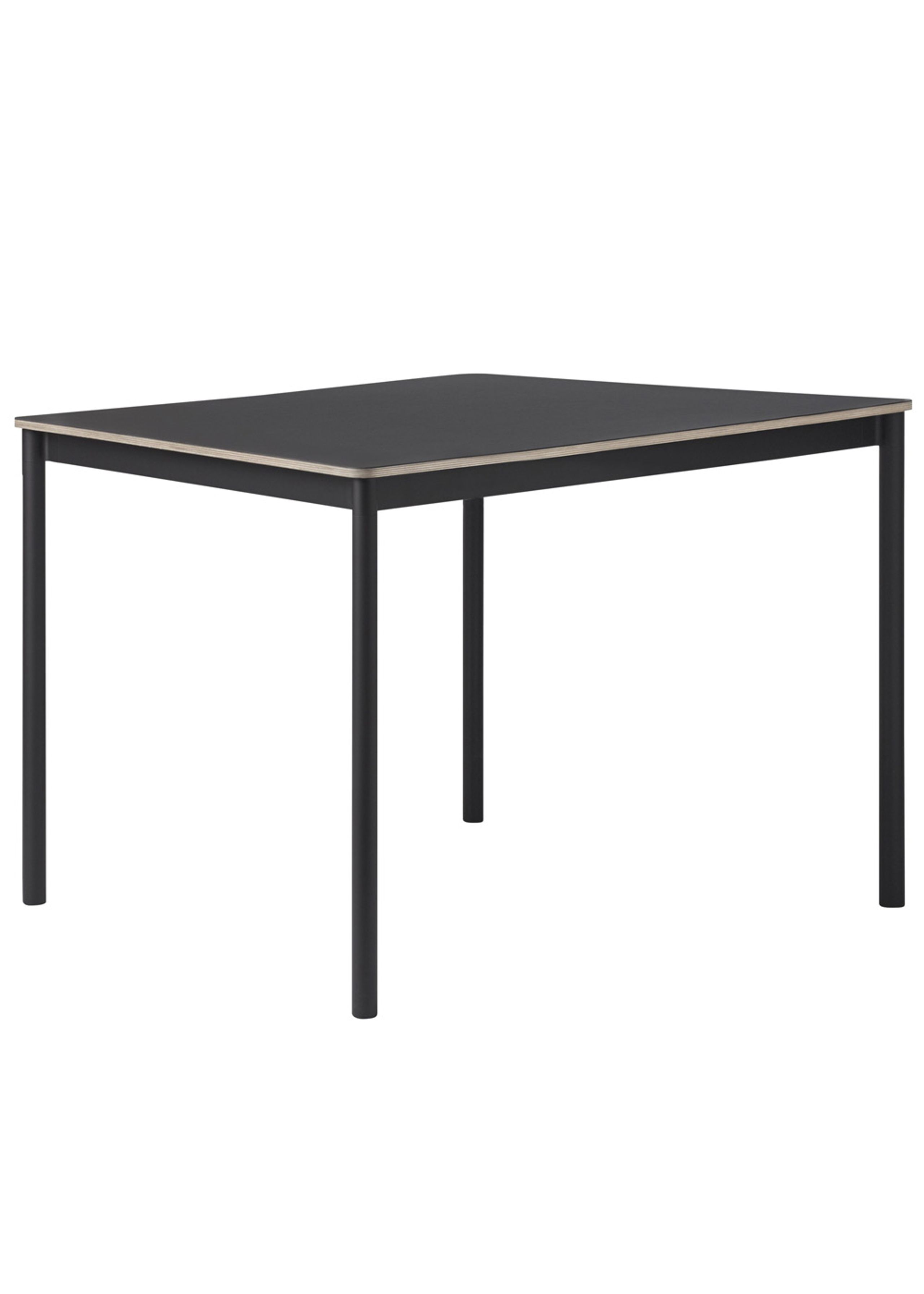 Muuto - Bord - Base Table - Black / Black Linoleum / Plywood