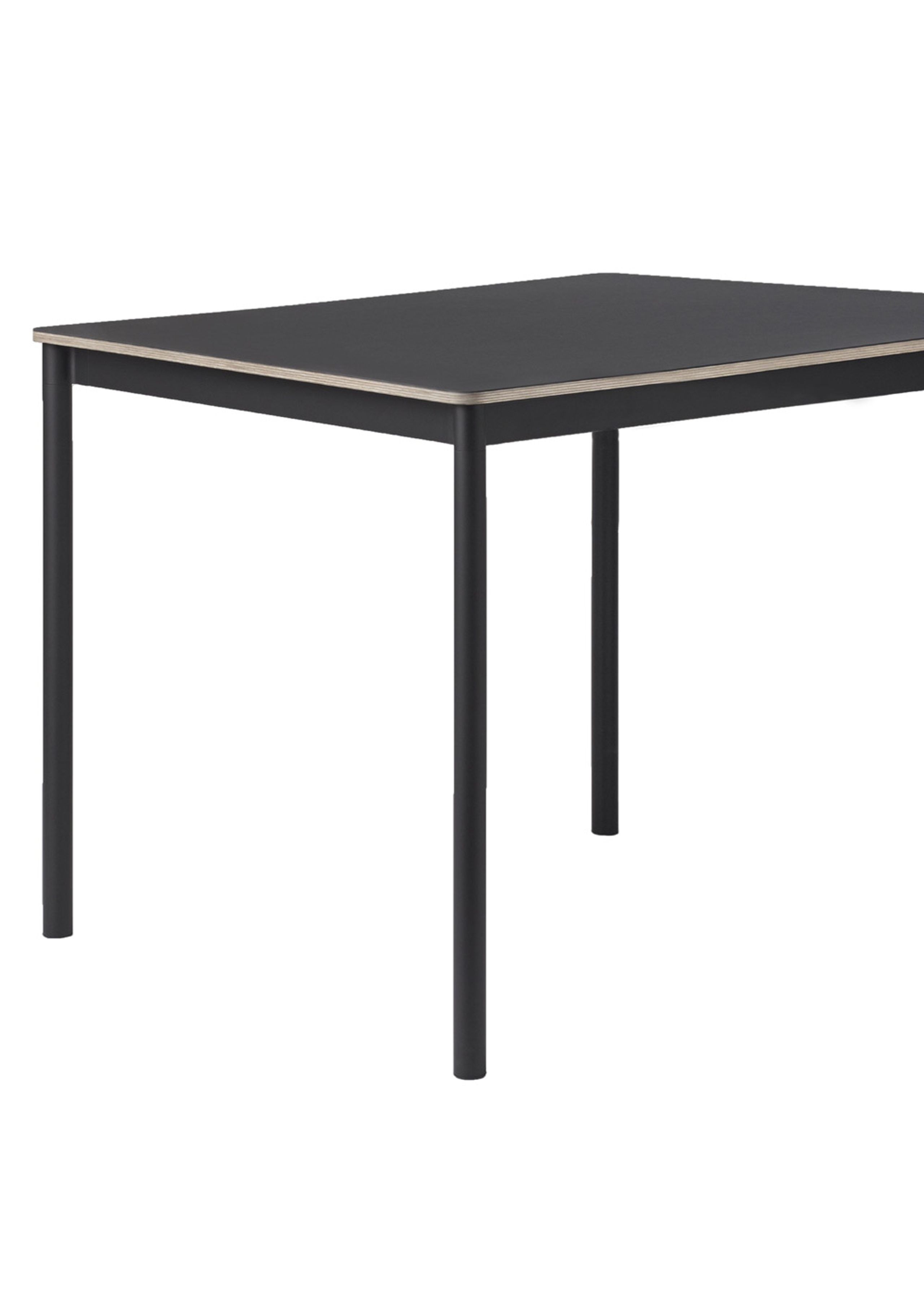 Muuto - Bord - Base Table - Black / Black Linoleum / Plywood