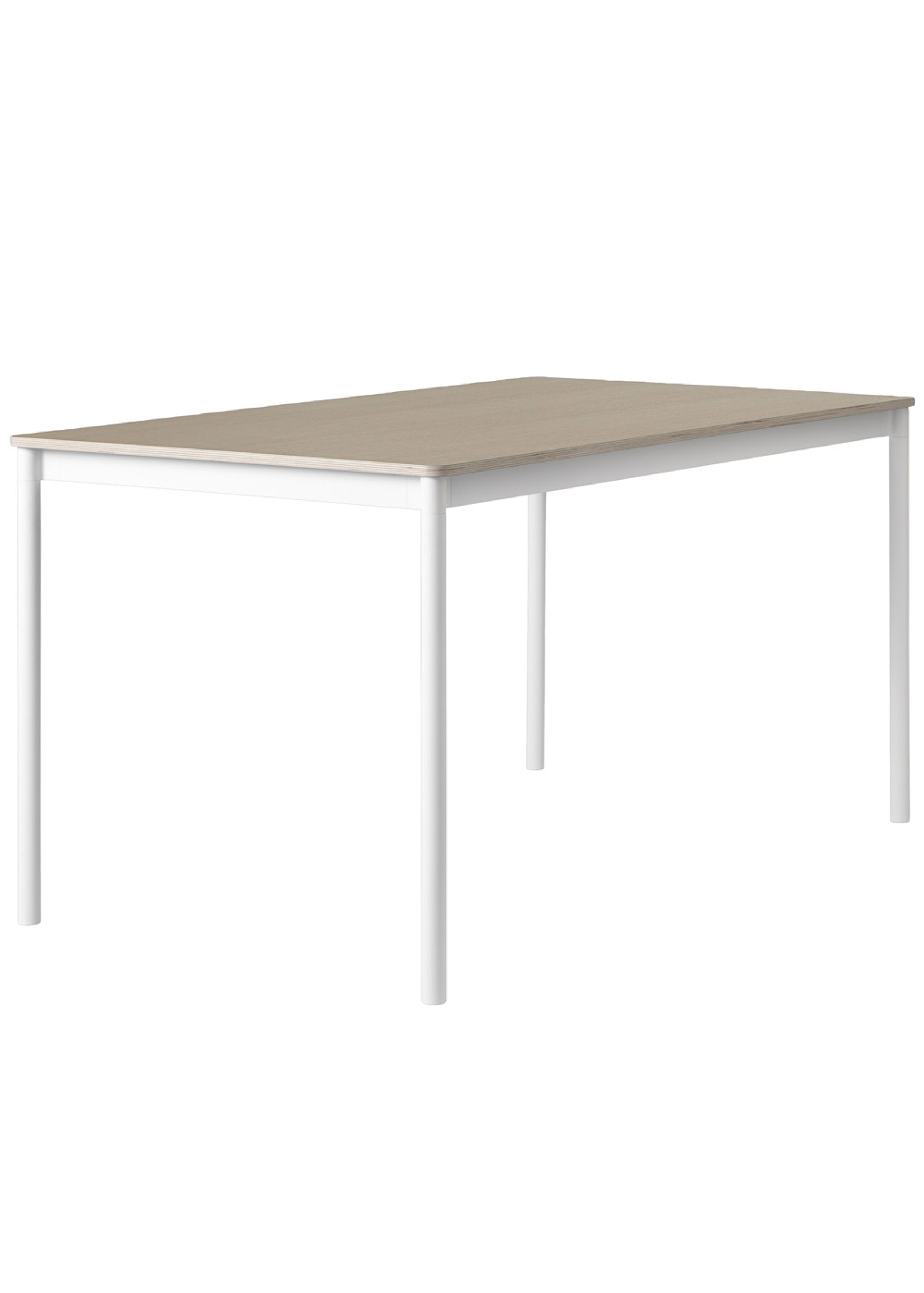Muuto - Bord - Base Table - Hvid / Egefiner / Krydsfiner