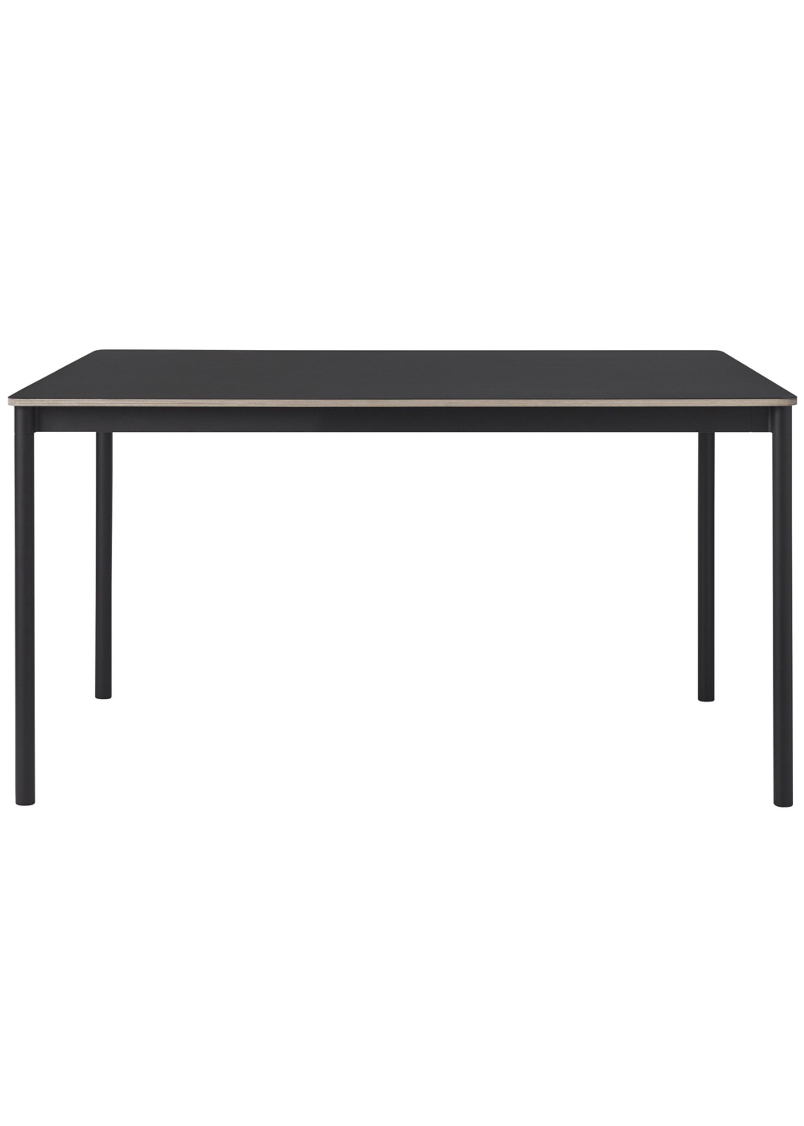 Muuto - Bord - Base Table - Black / Black Linoleum / Plywood