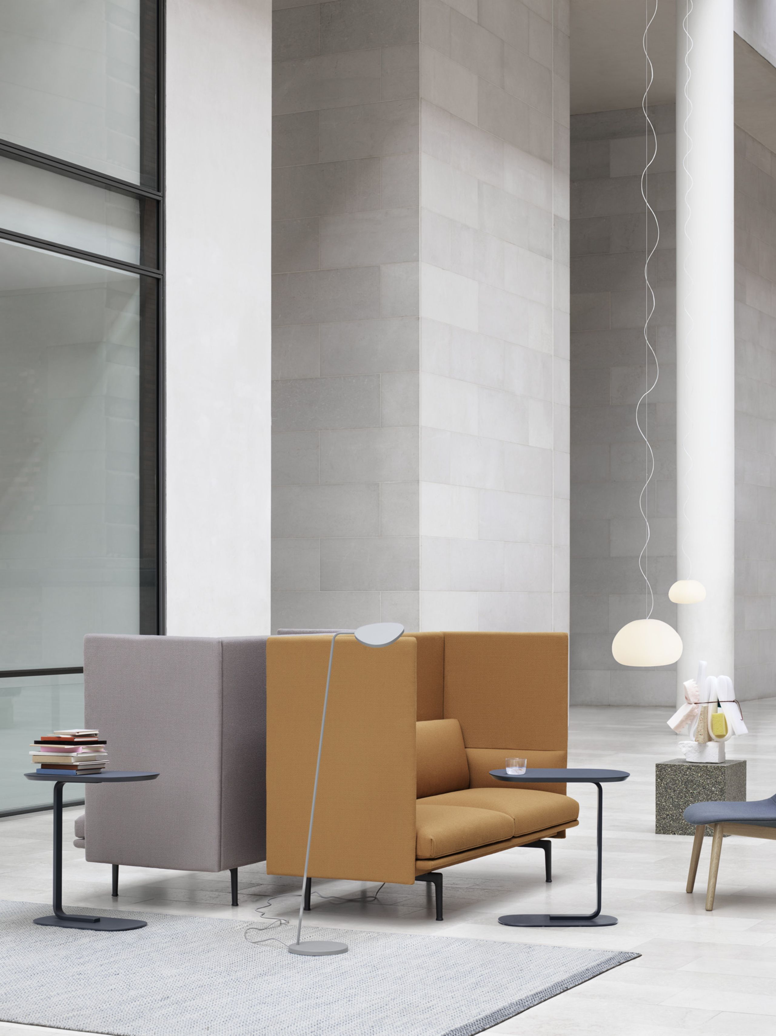 Muuto - Tisch - Relate sidetable - Blue-Grey