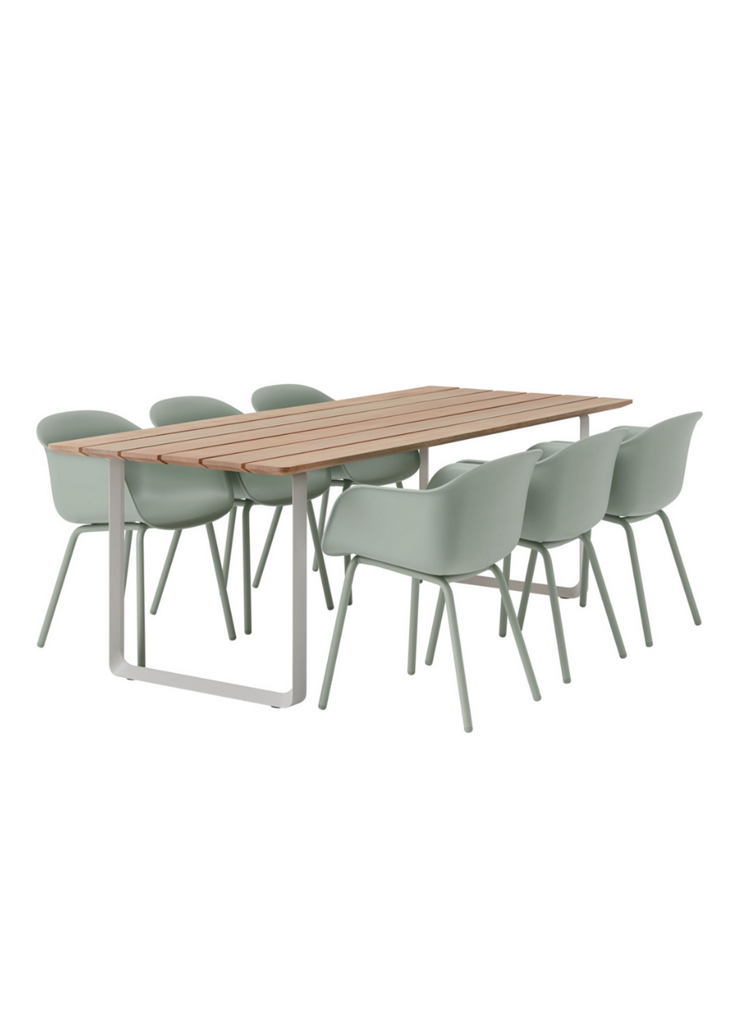 Muuto - Garden table - 70/70 Outdoor Table - Sapele Mahogany/Grey