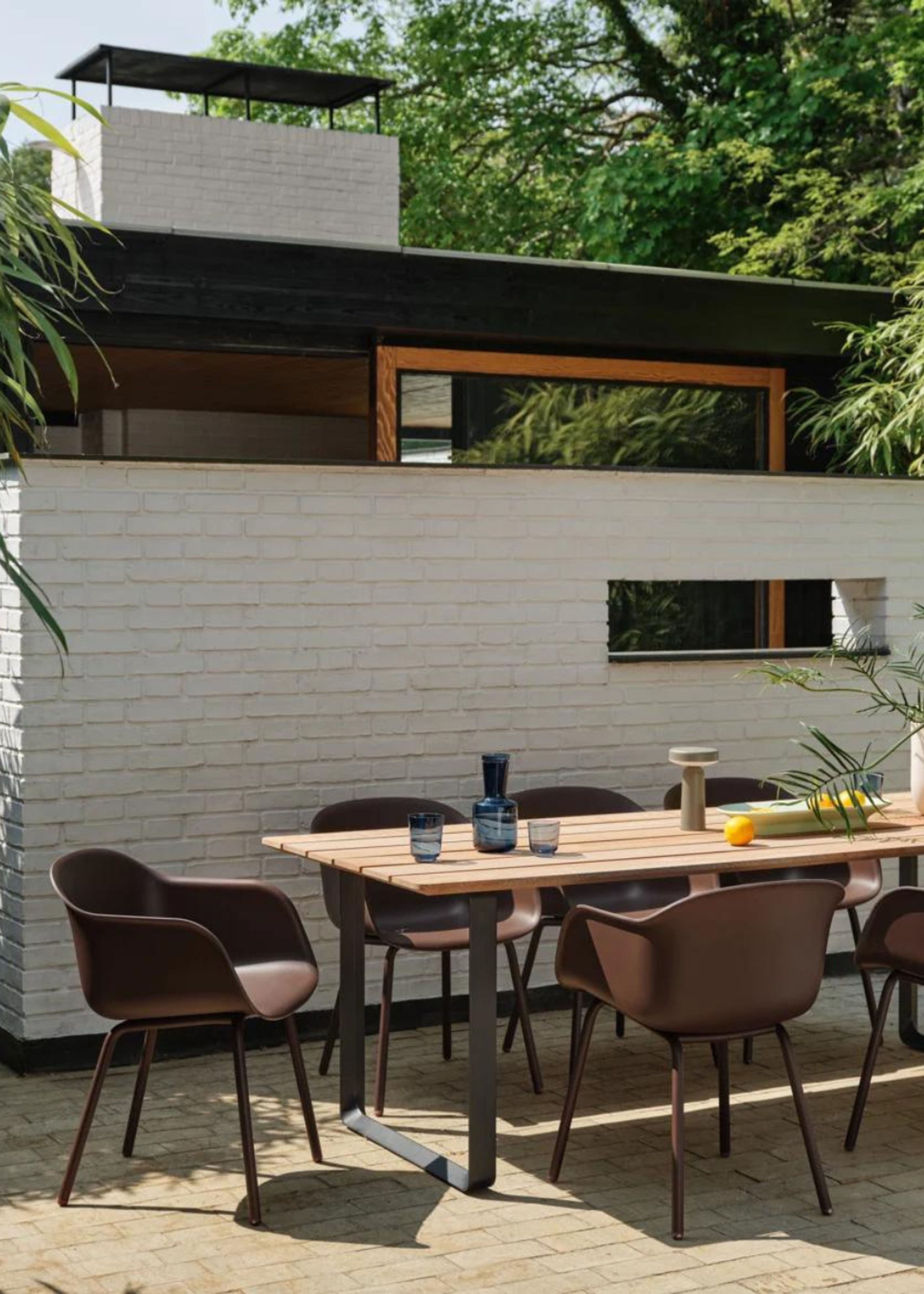 Muuto - Garden chair - Fiber Outdoor Armchair - Grey