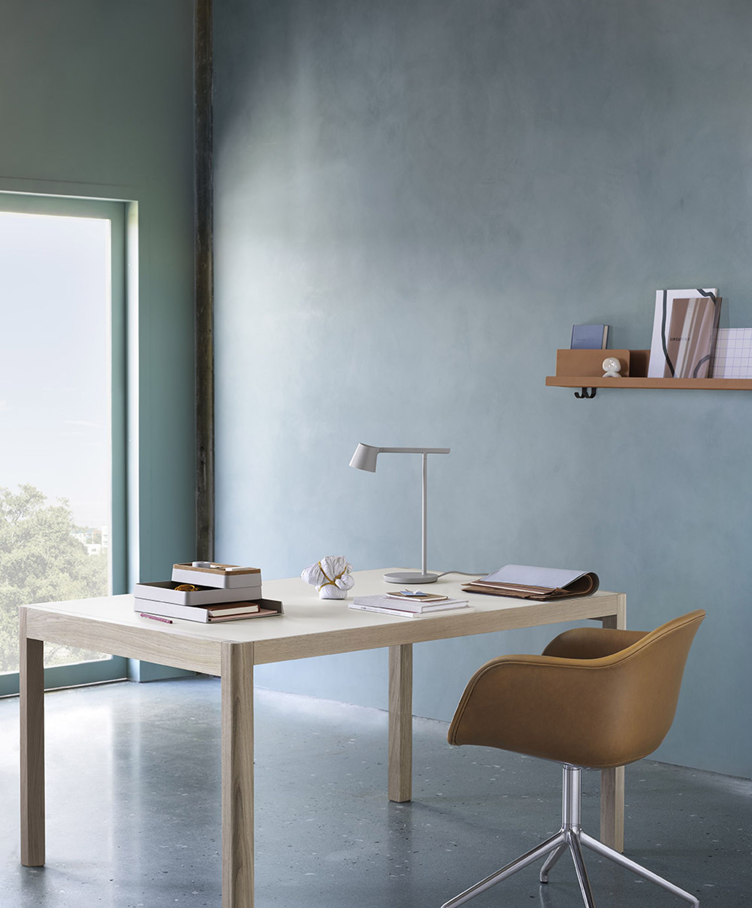 Muuto - Regalbrett - Folded Shelves - Blue-Grey L29,5