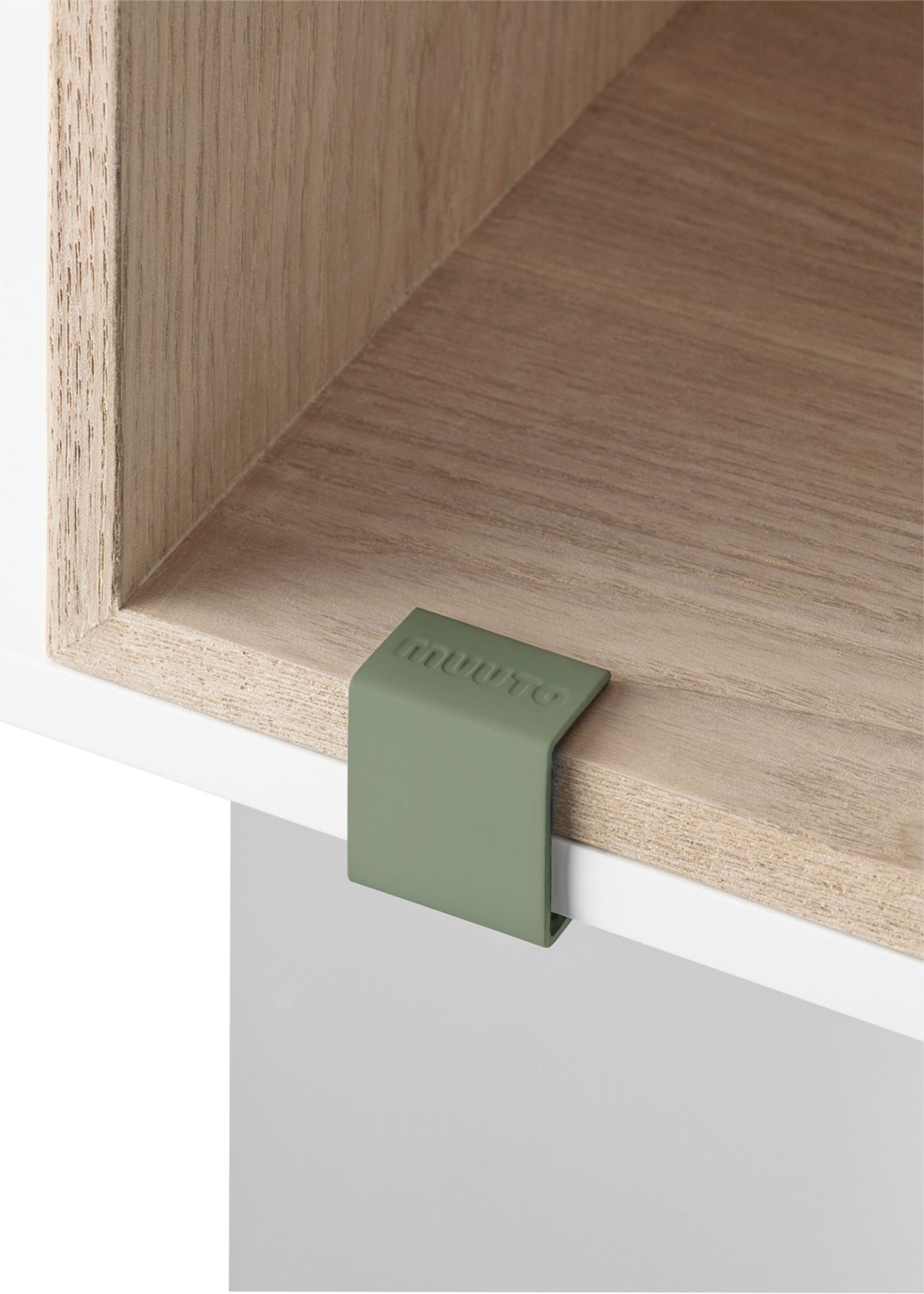 Muuto - Hylla - Mini Stacked Storage System / Clips Set of 5 / 2.0 - Dusty green