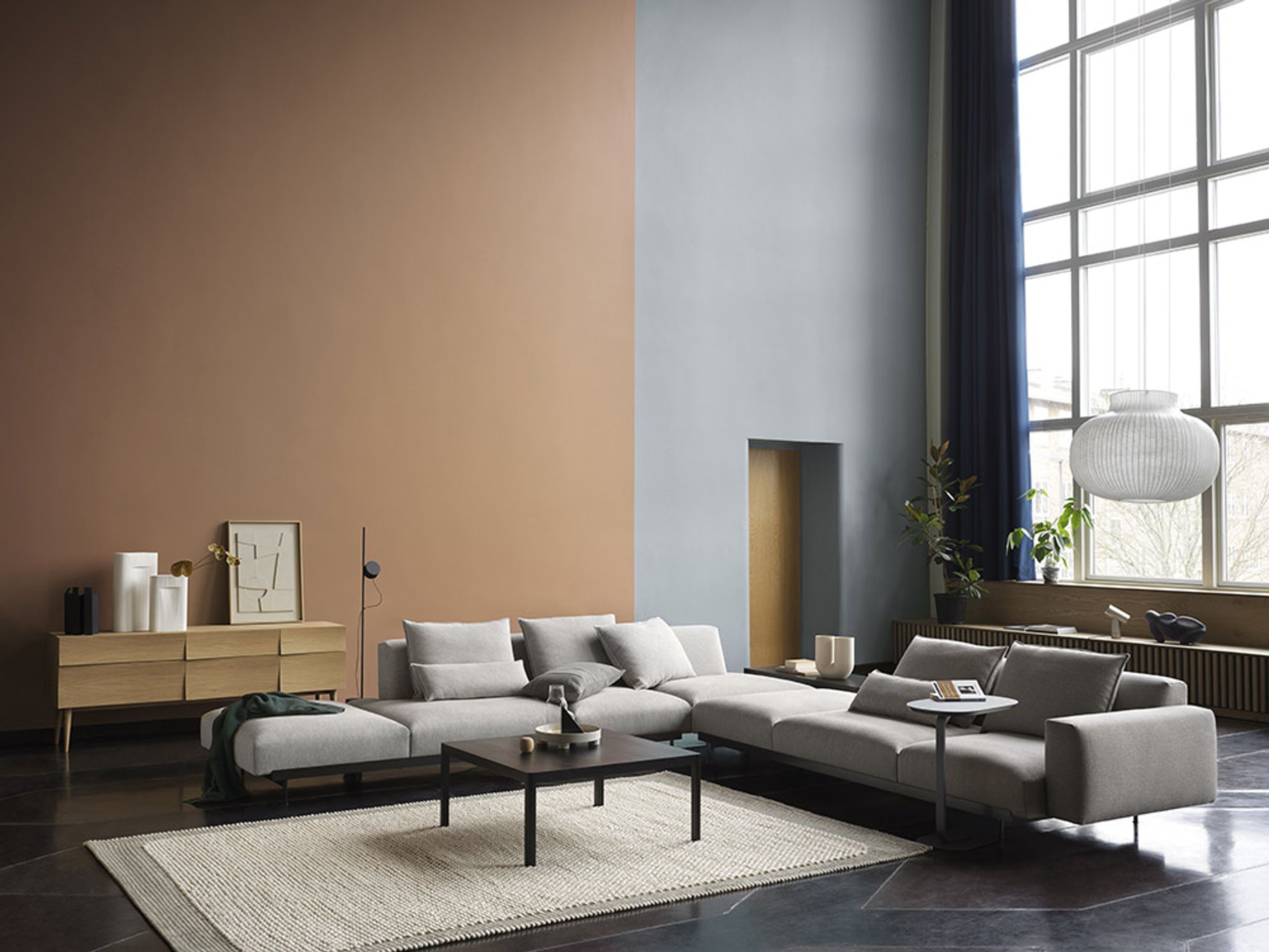 Muuto - Hynde - In Situ Modulsofa - Sofapuder - Stoftype: Clay 12 - H30