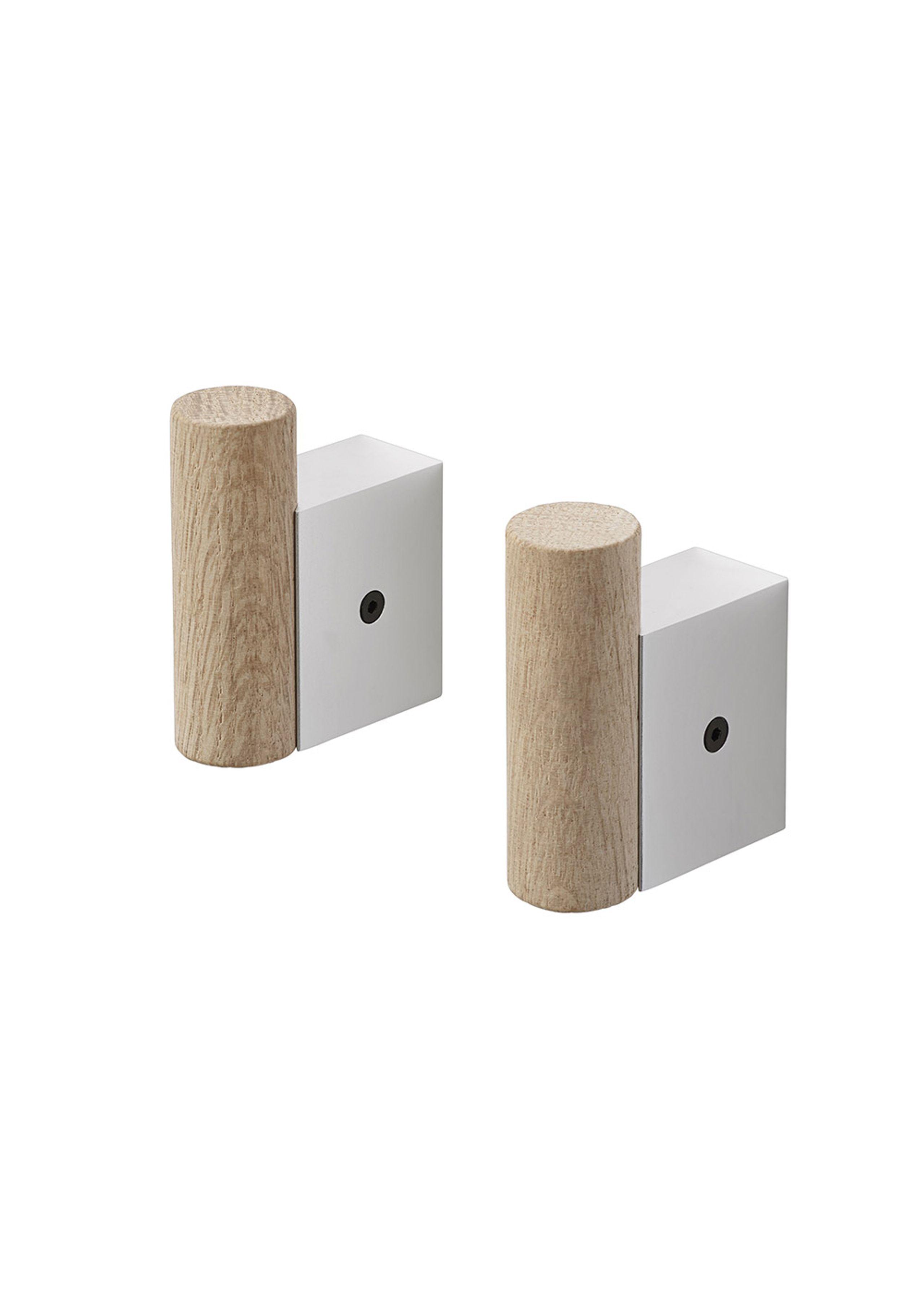 Muuto - Perchas - Attach Coat Hook - Oak/Aluminium