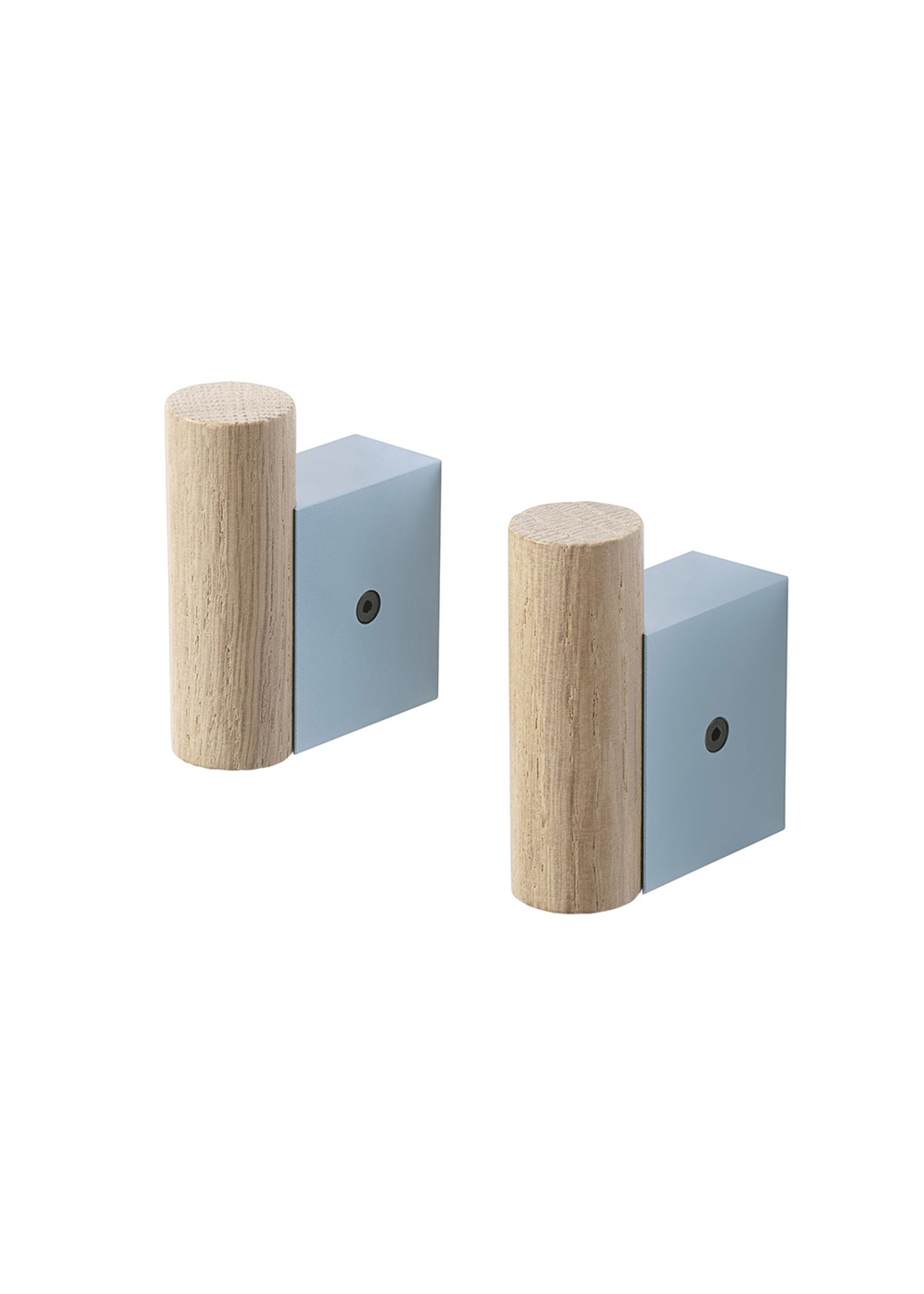 Muuto - Krokar - Attach Coat Hook - Oak/Pale Blue