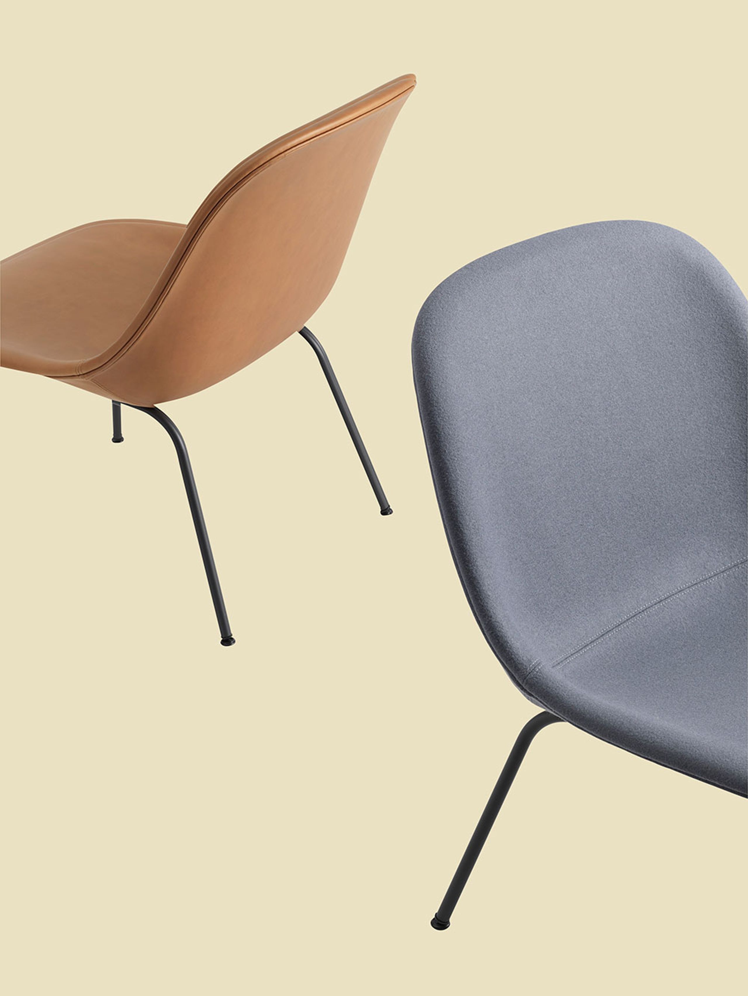 Muuto - Lounge stol - Fiber Lounge Chair - Tube Base - Remix 133/Grey