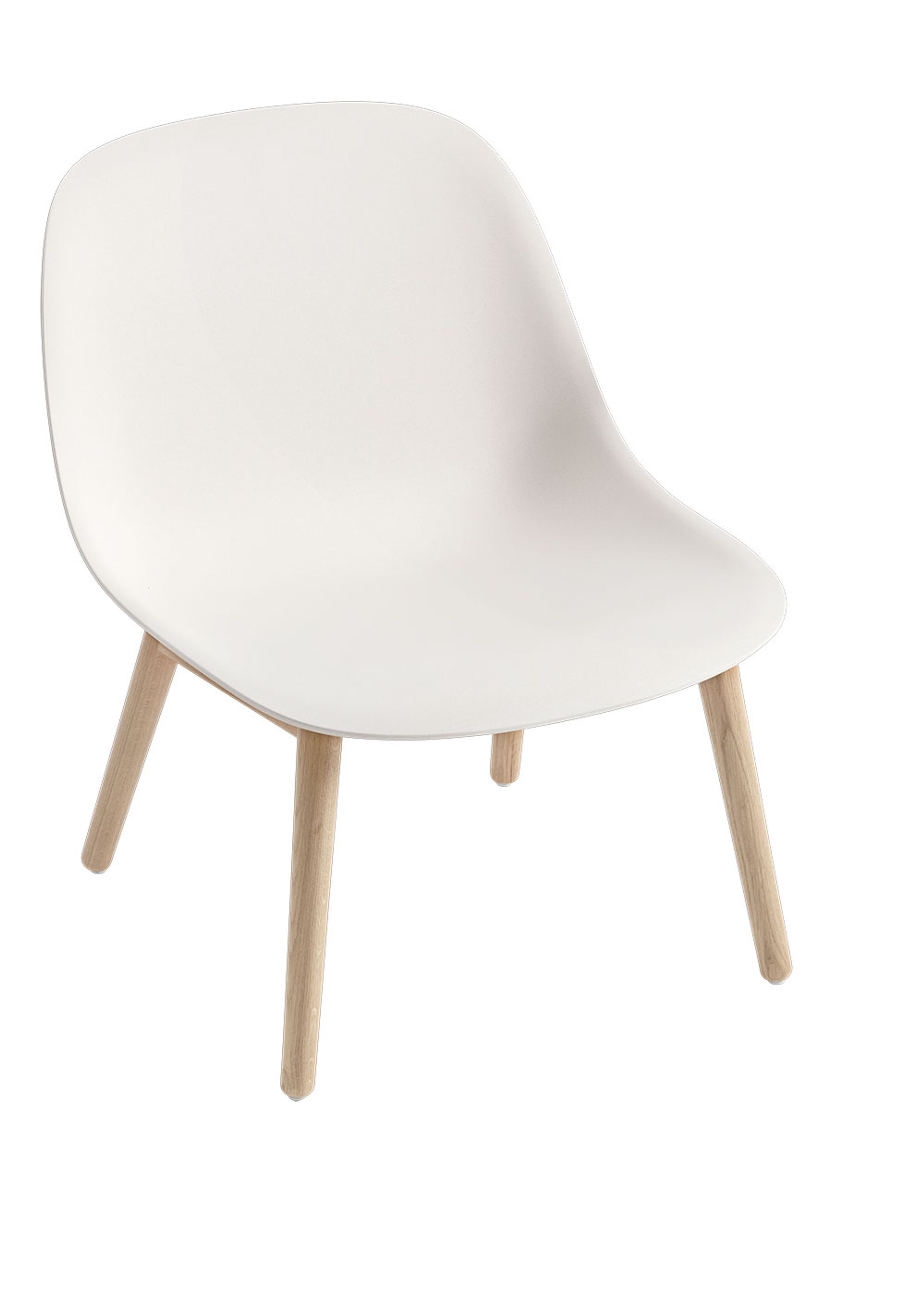Muuto - Lounge stol - Fiber Lounge Chair - Wood Base - Natural White/Oak