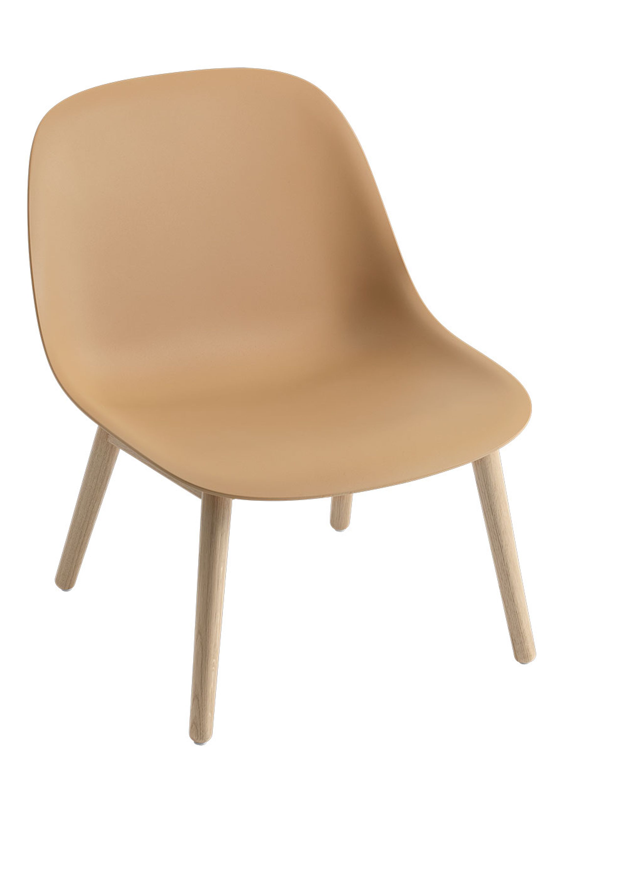 Muuto - Lounge stol - Fiber Lounge Chair - Wood Base - Ochre/Oak