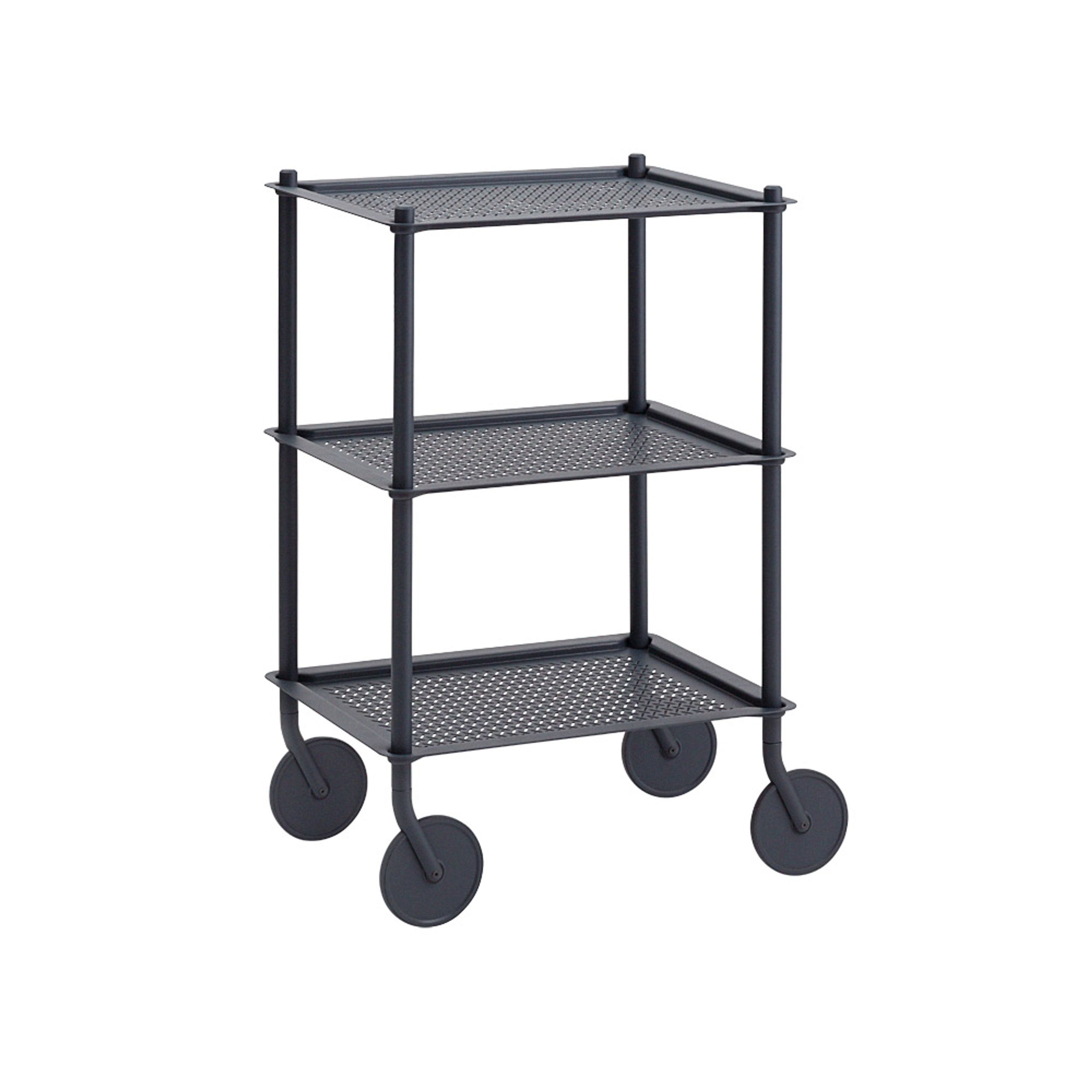 Muuto - Trolley Table - Flow Trolley - 3 Layer - Blue Grey
