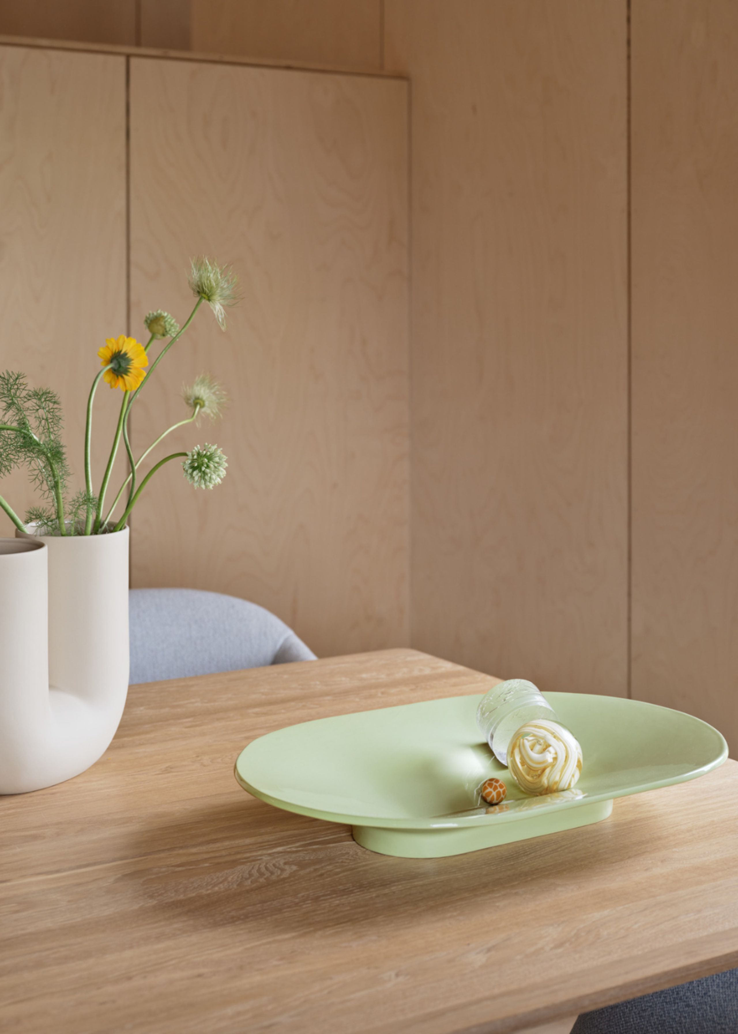 Muuto - Serving platter - Mere Bowl - Brown Green