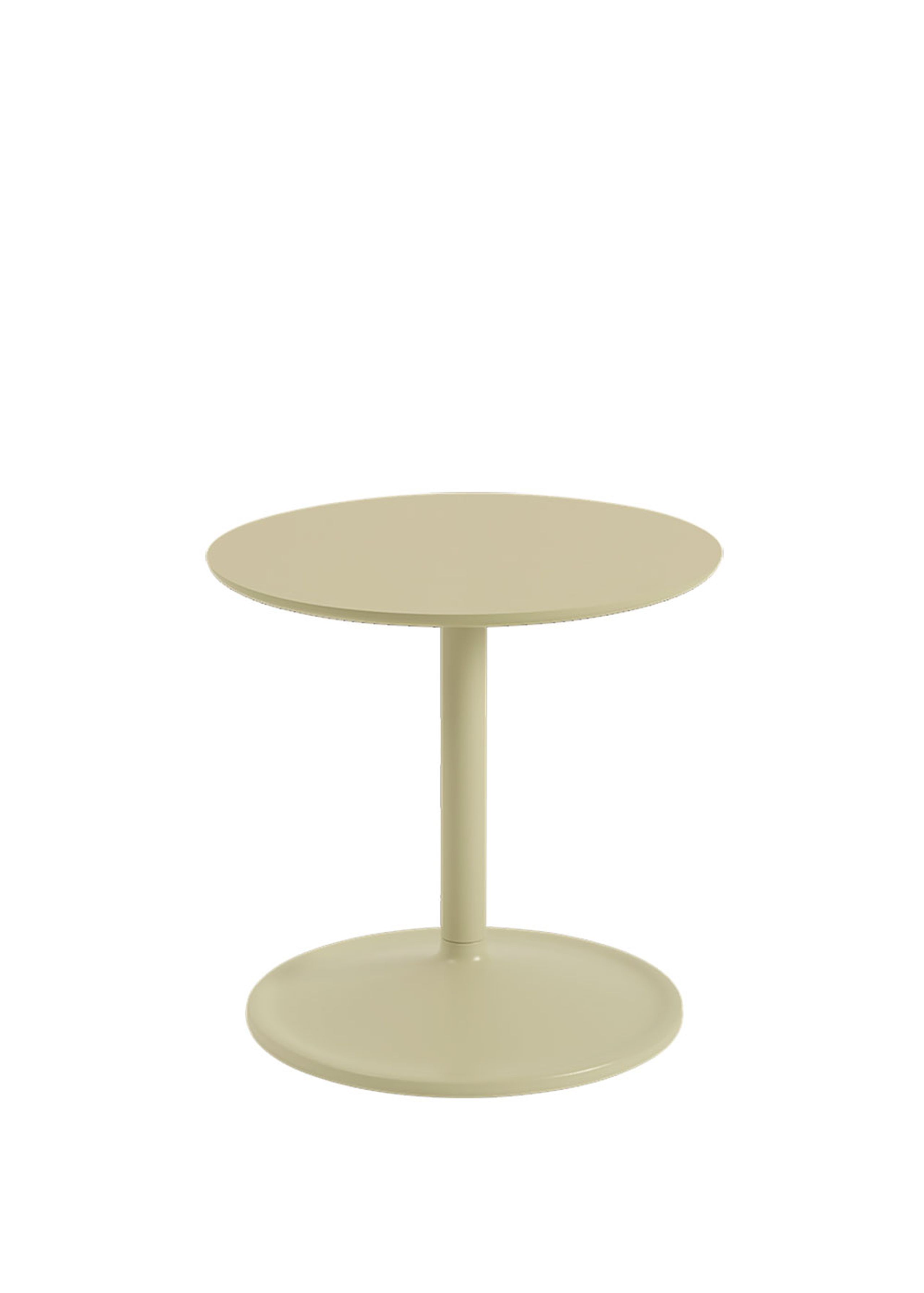 Muuto - Stolik boczny - Soft Side Table - Beige Green Laminate / Beige Green
