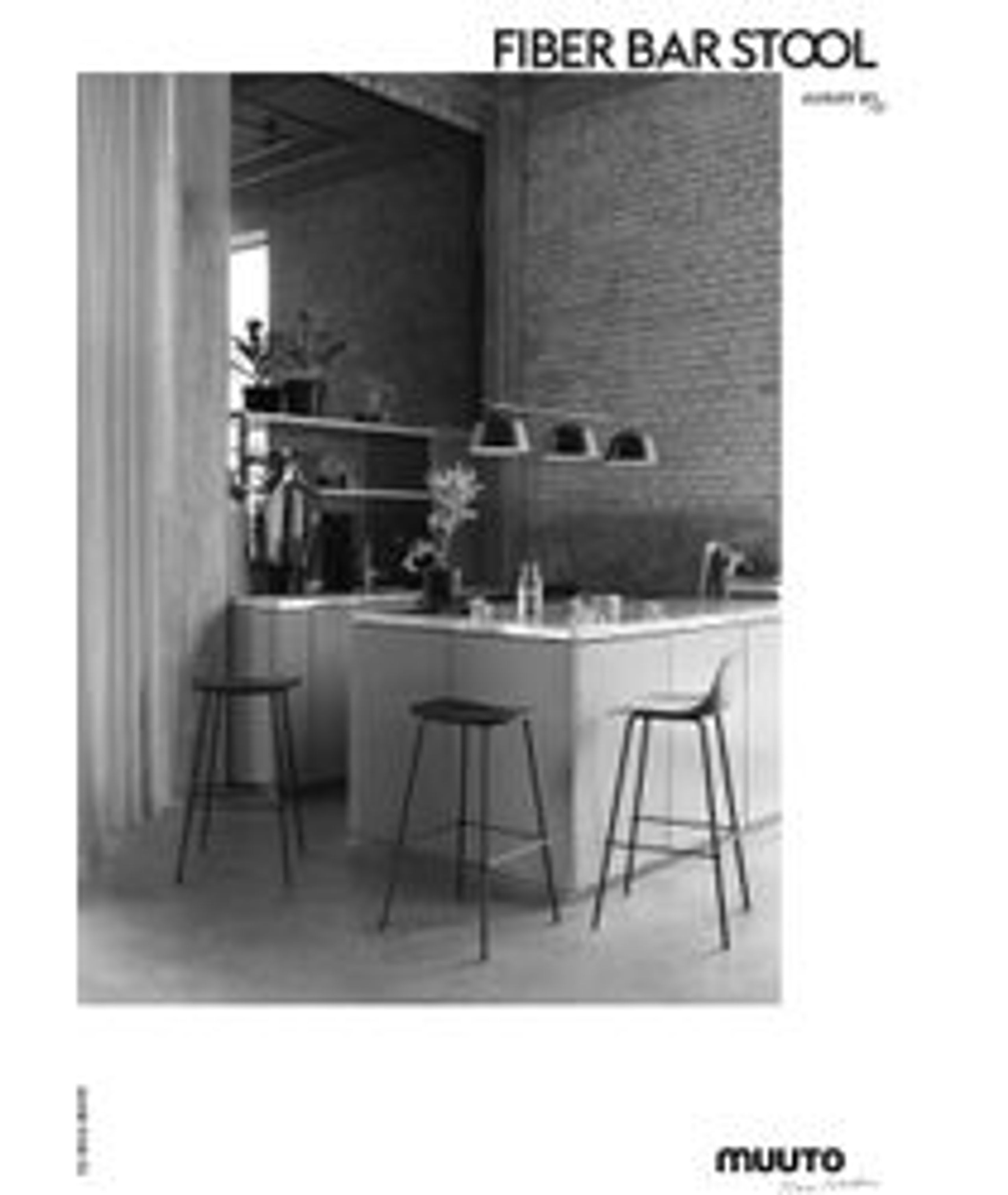 Muuto - Hocker - Fiber Bar Stool - Tube Base - Ocher/Black