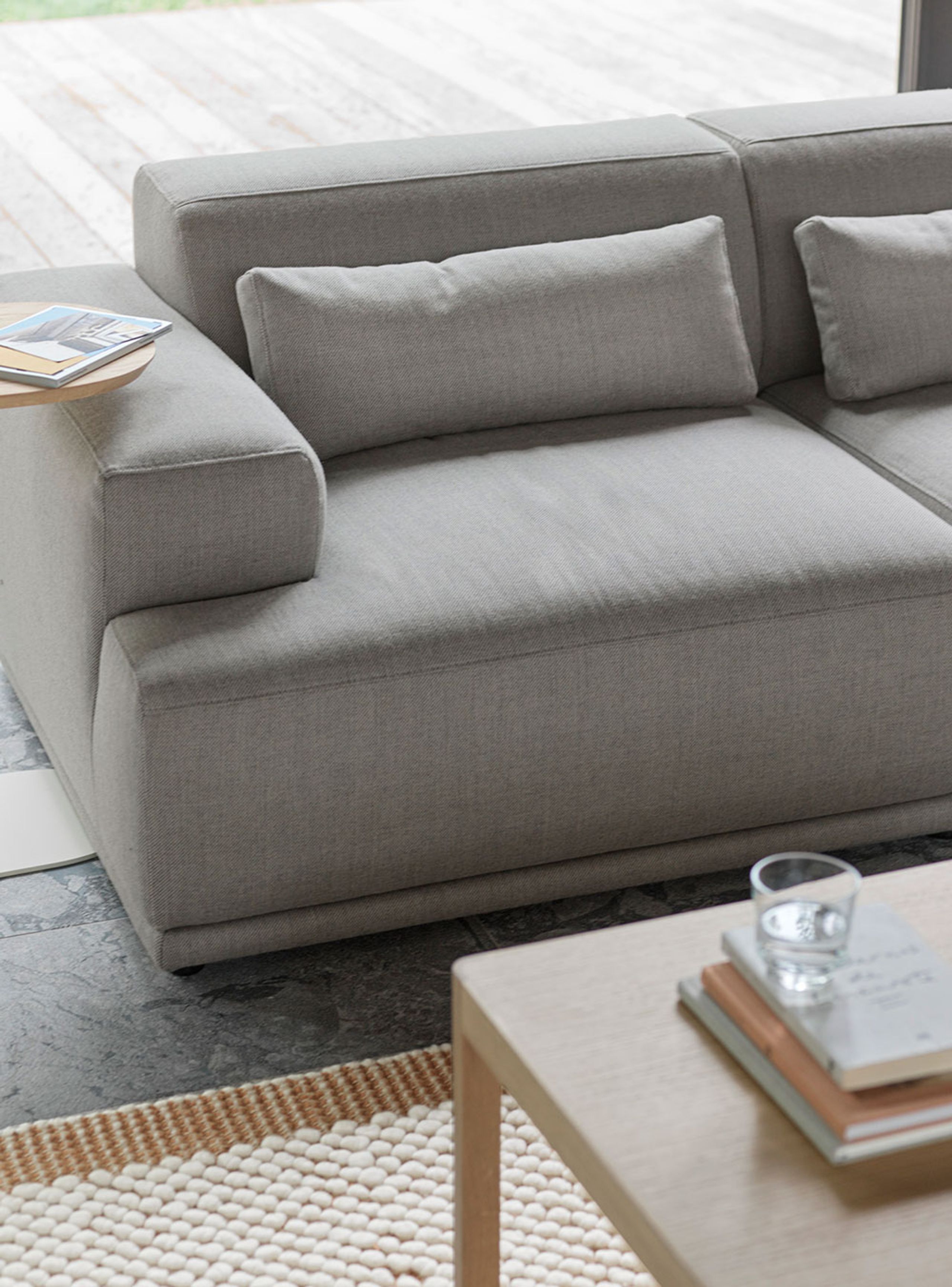 Muuto - Sofa - Connect Soft Modular Sofa - 2-seater - Konfiguration 1 - Re-wool 128