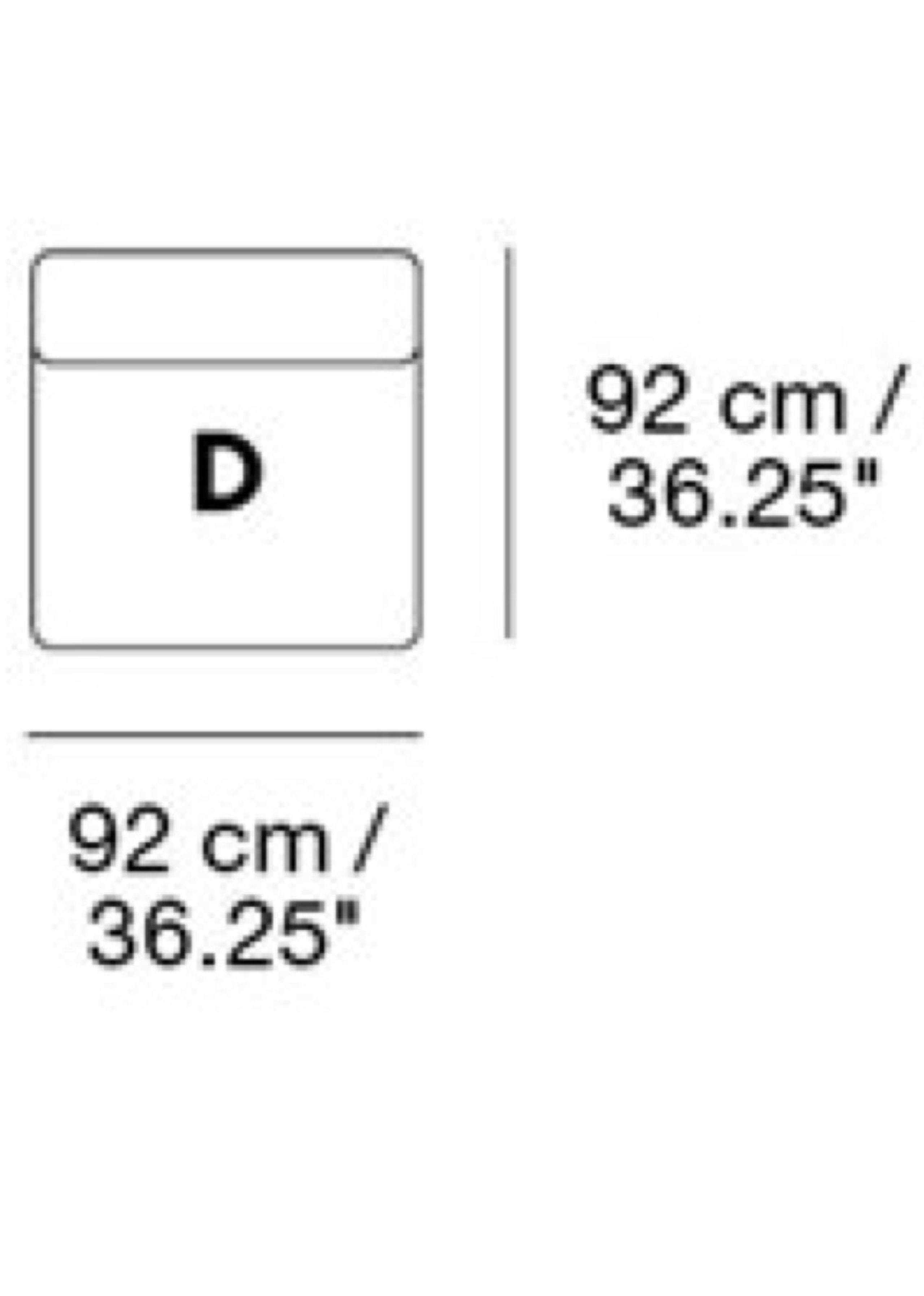 Muuto - Couch - Connect Modular Sofa / Modules - Short Centre (D) - L: 92 x D: 92 x H: 70 x SH: 42 cm