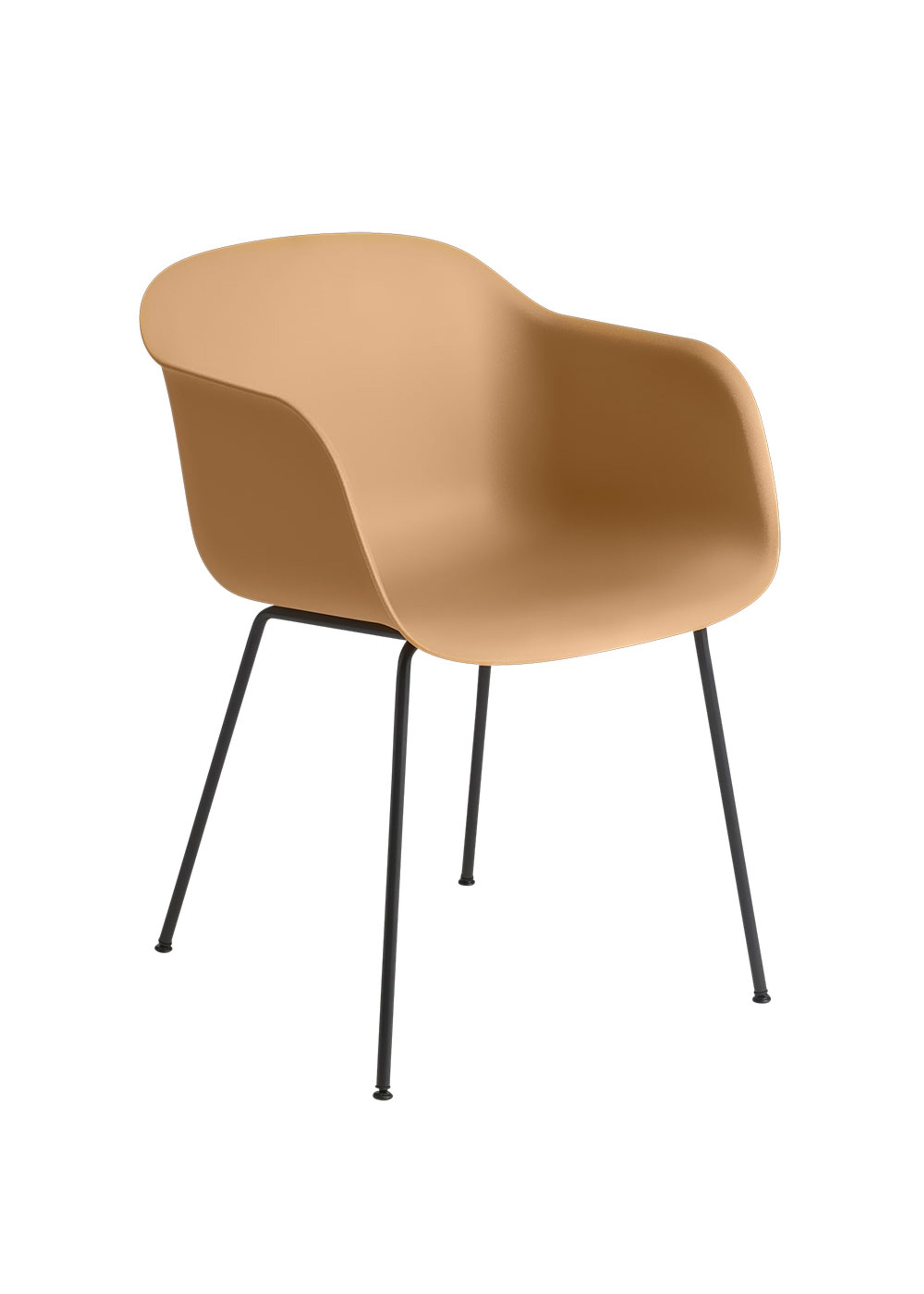 Muuto - Matstol - Fiber Chair - Tube Base - Ochre/Black