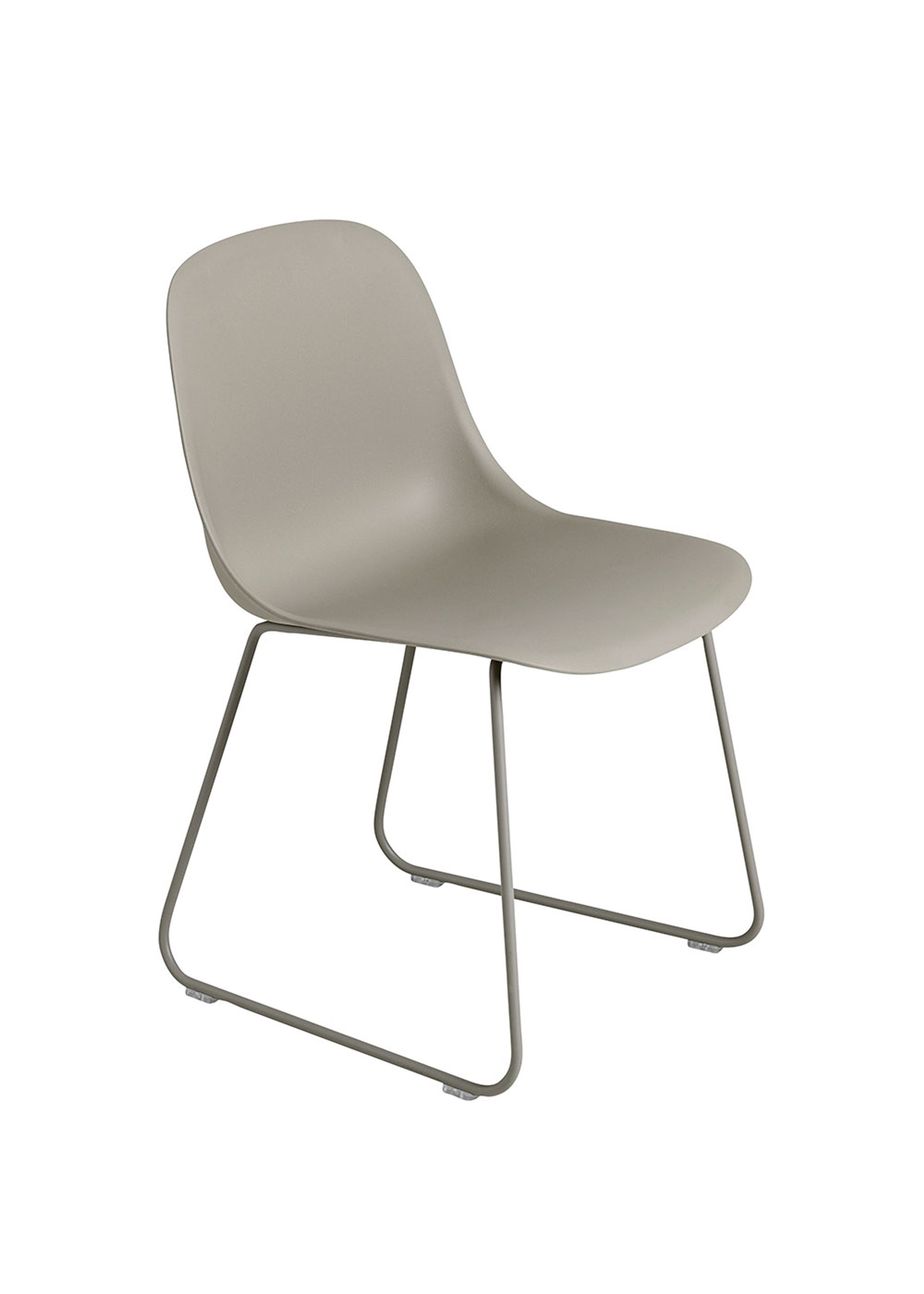 Muuto - Esstischstuhl - Fiber Side Chair - Sled Base - Grey/Grey