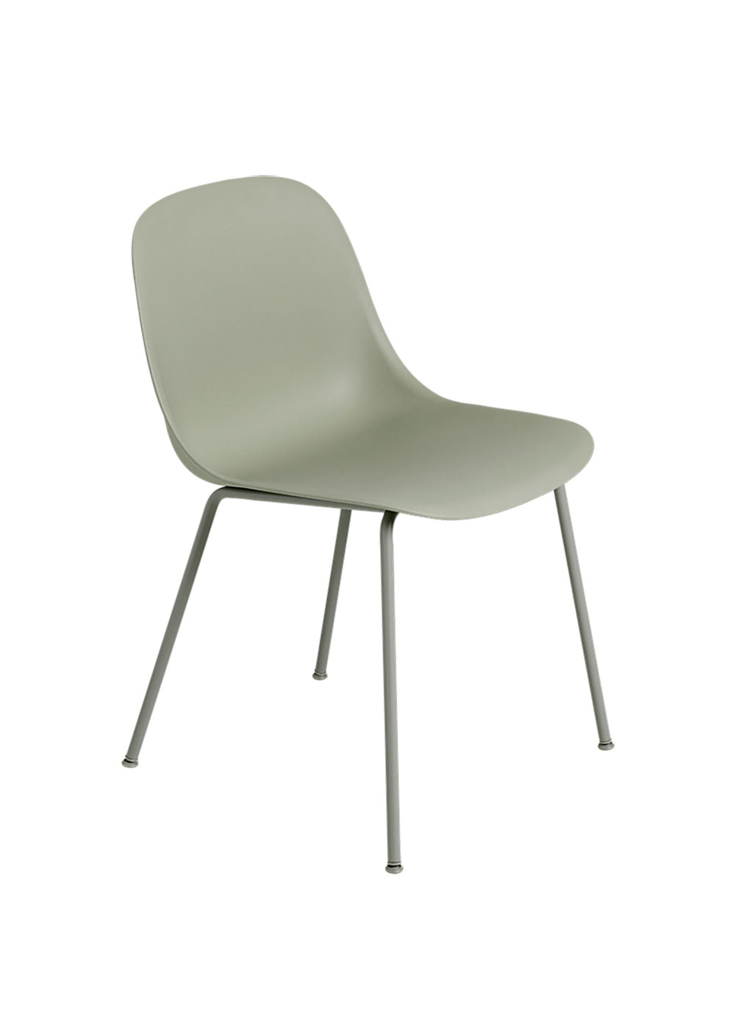 Muuto - Dining chair - Fiber Side Chair - Tube Base - Dusty Green/Dusty Green