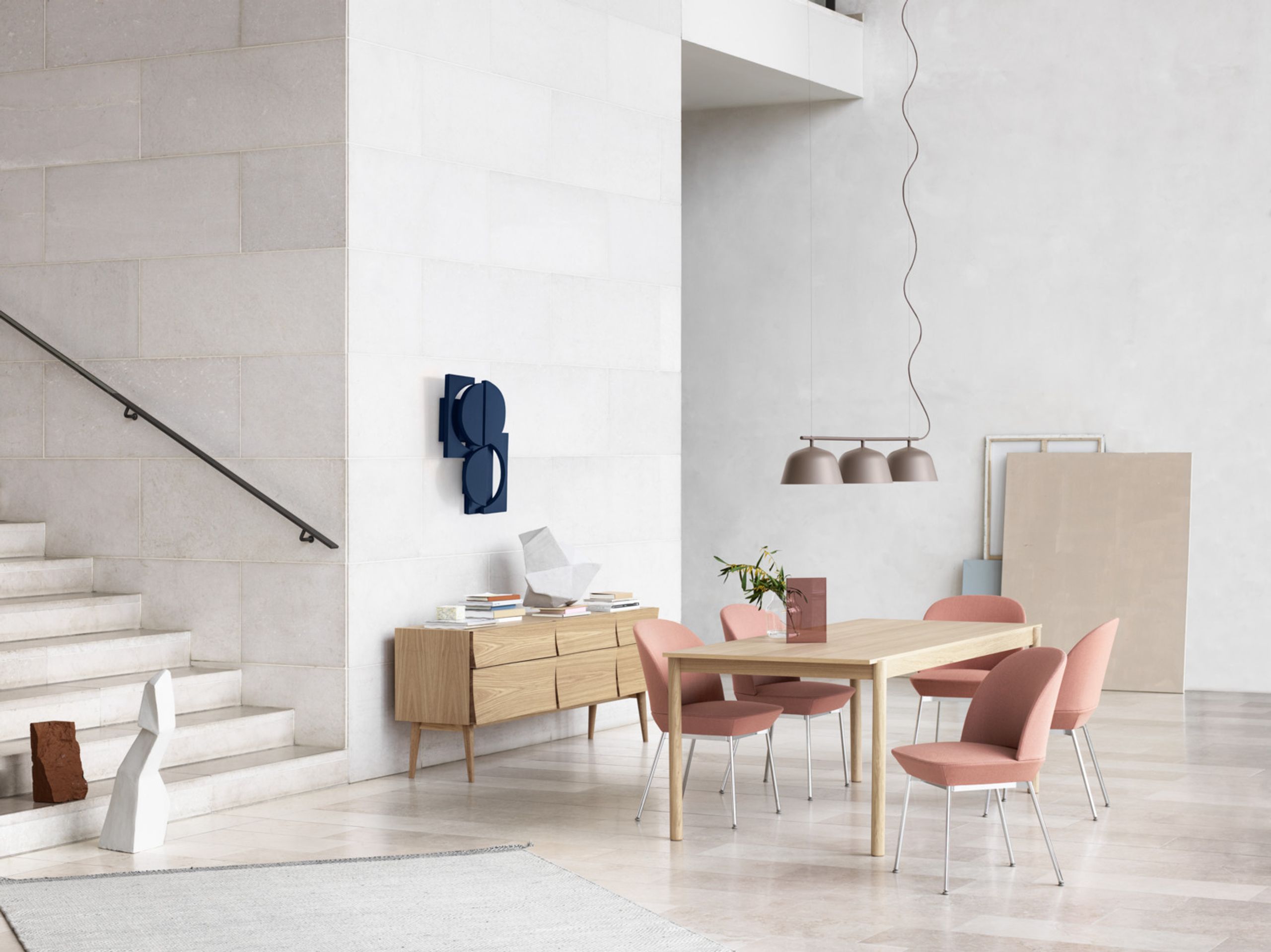 Muuto - Dining chair - Oslo Side Chair - Ocean 50 / Anthracite Black