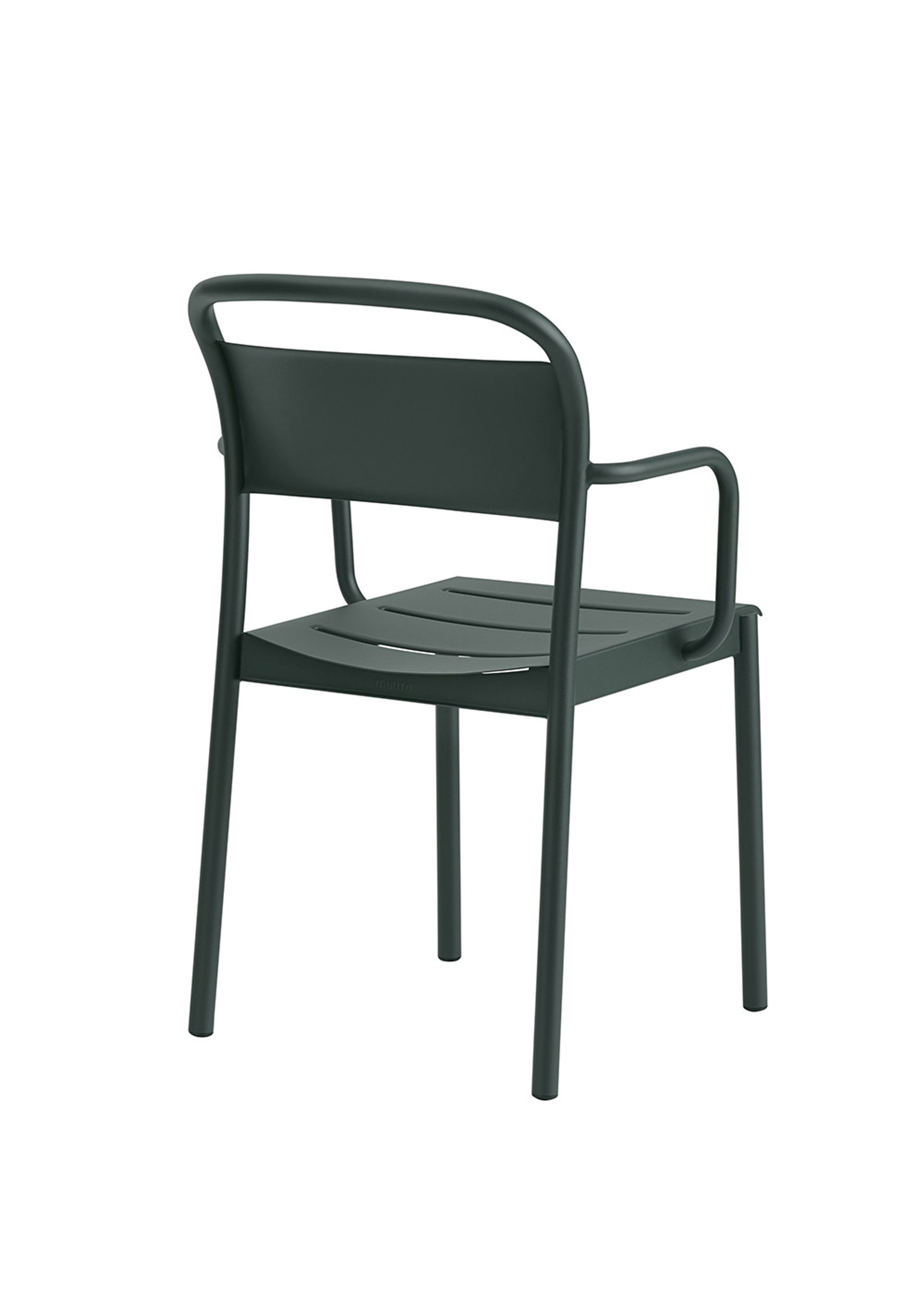 Muuto - Chaise - Linear Steel Armchair - Dark Green