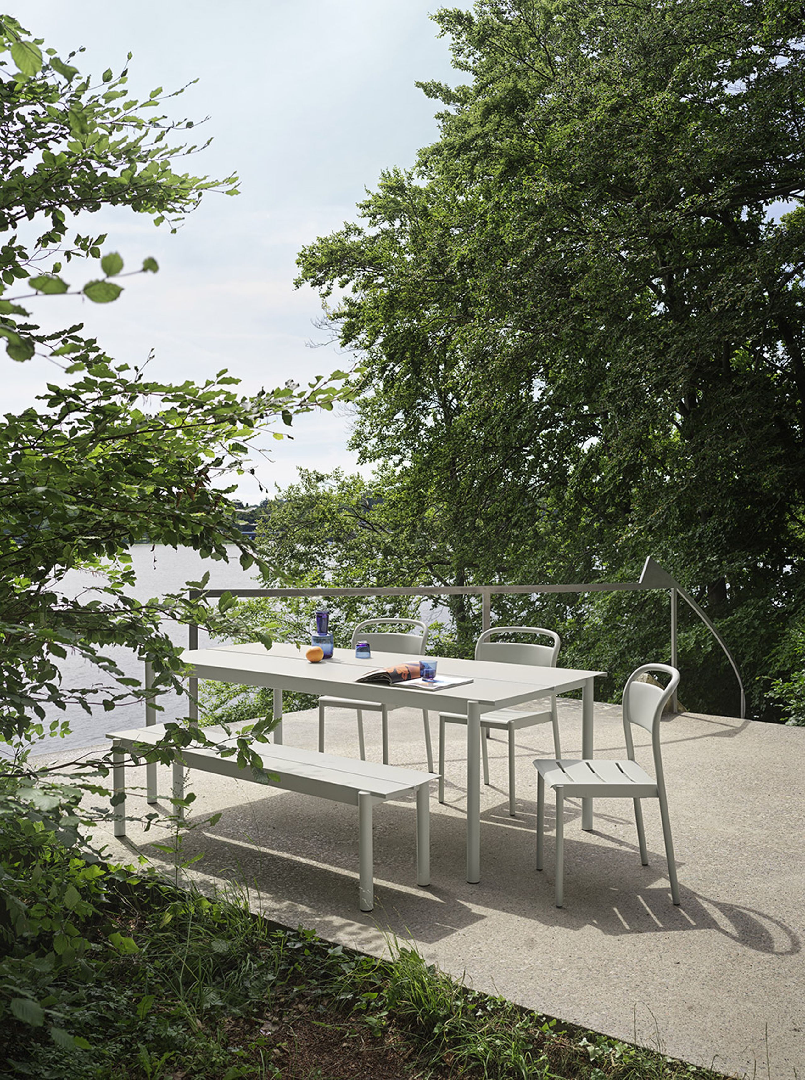 Muuto - Stuhl - Linear Steel Side Chair - Burned Orange