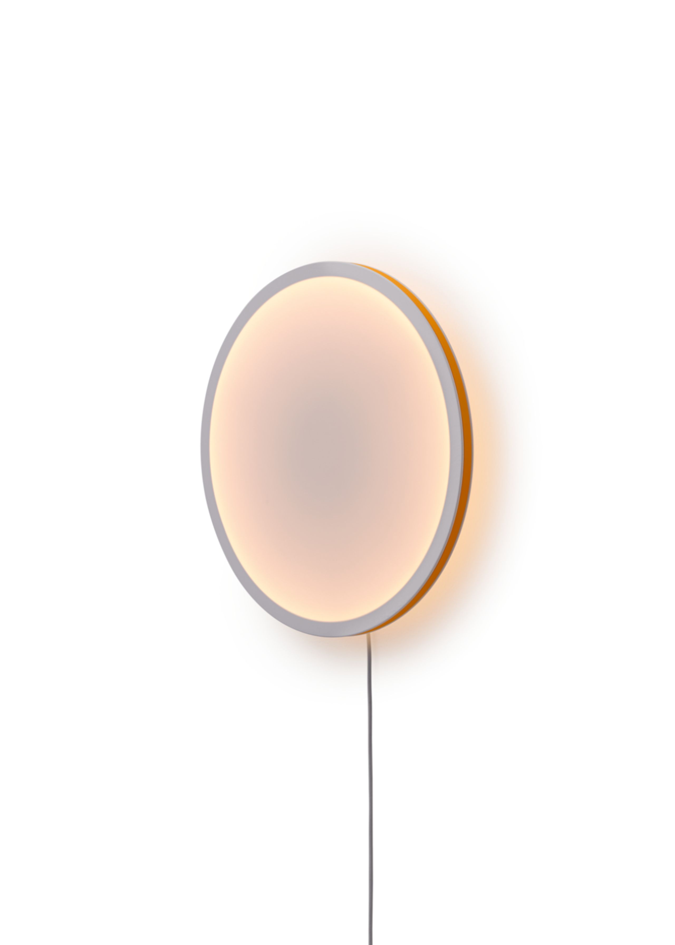 Muuto - Lampada da parete - Calm Wall Lamp Ø50 Touch Dim - White/Orange