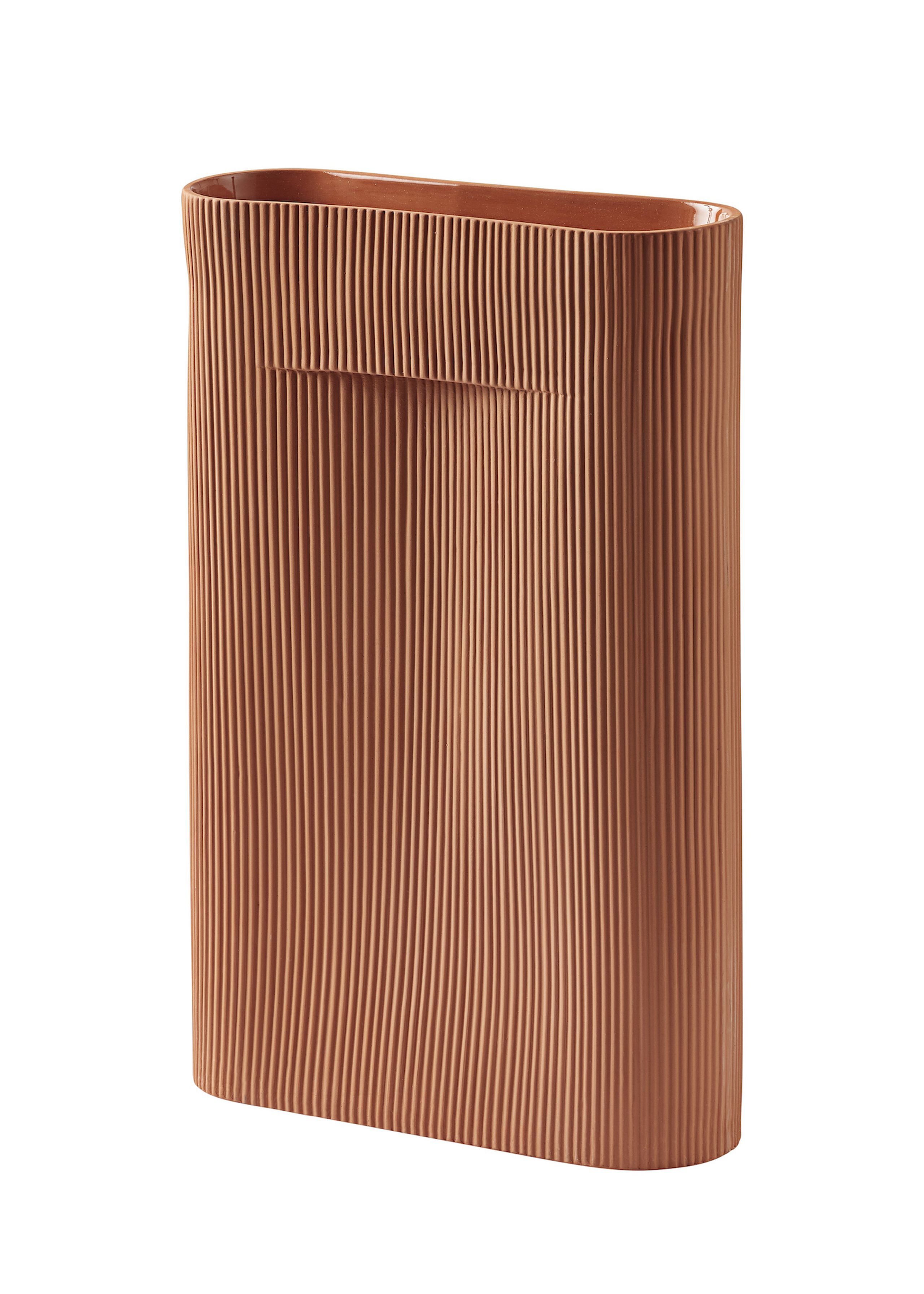 Muuto - Vase - Ridge Vase - Large - Terracotta