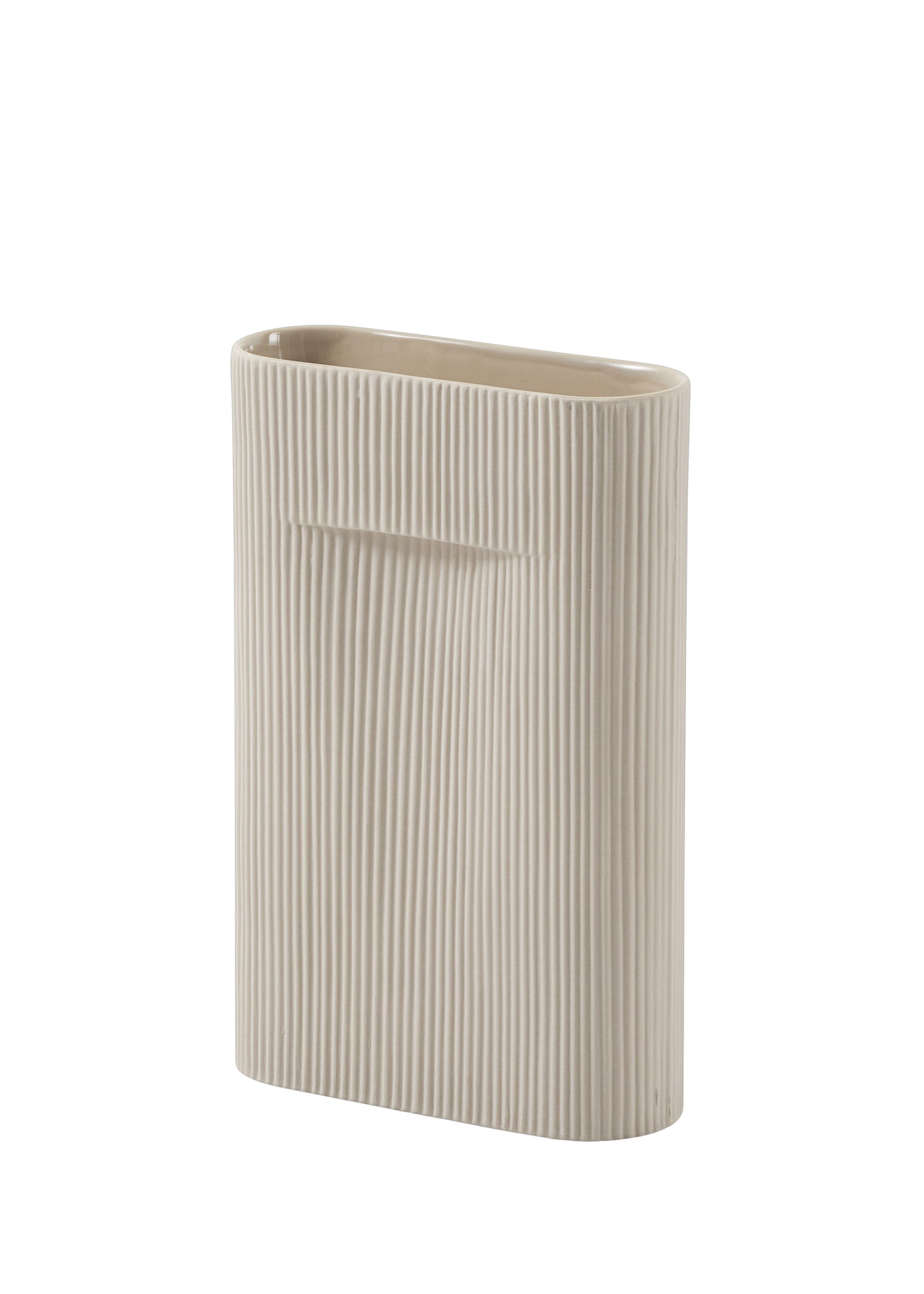 Muuto - Vase - Ridge Vase - Medium - Beige