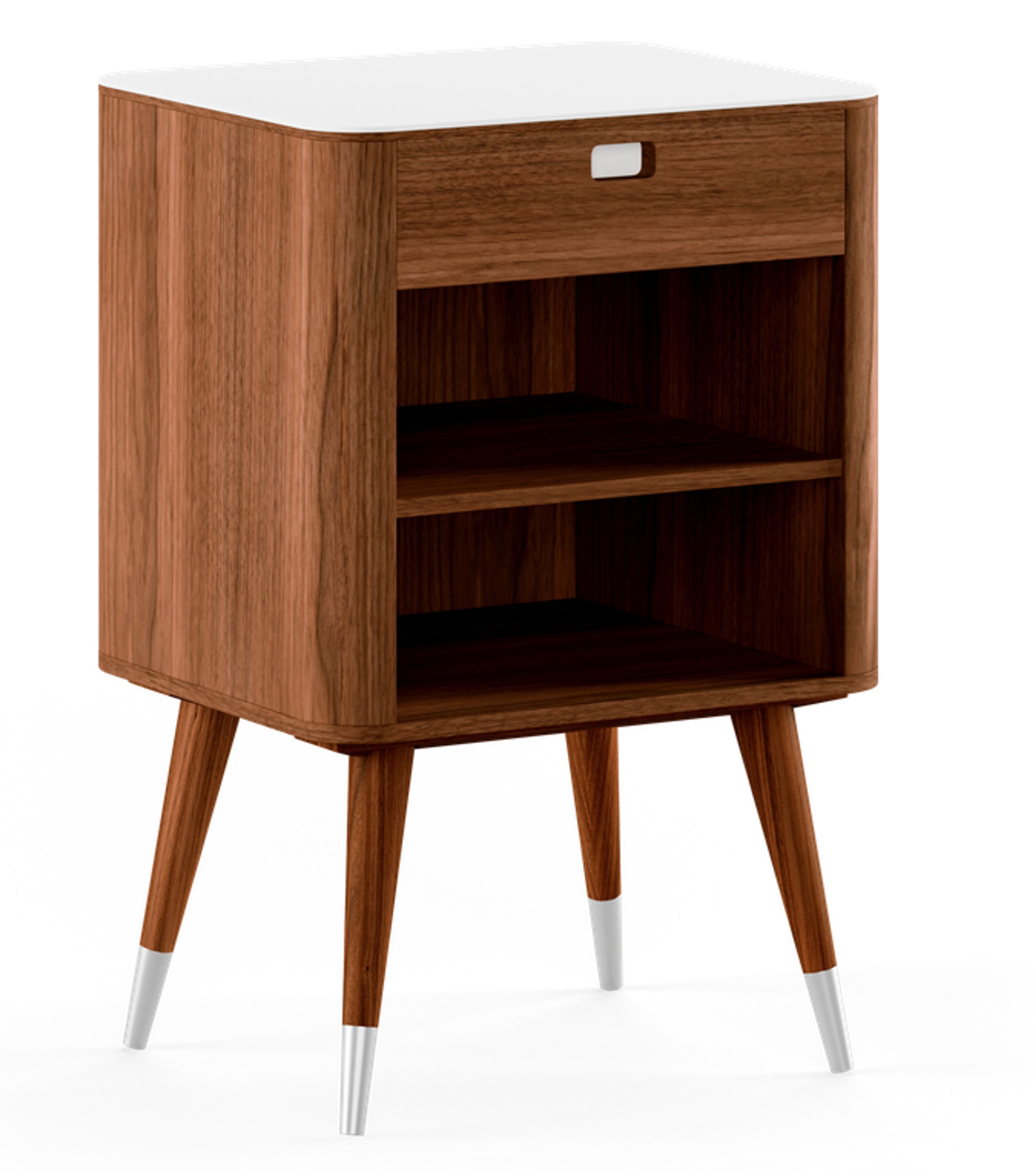 Naver Collection - Nachttisch - Chest of drawer / AK2405 by Nissen & Gehl - Oiled walnut / Corian top / point legs